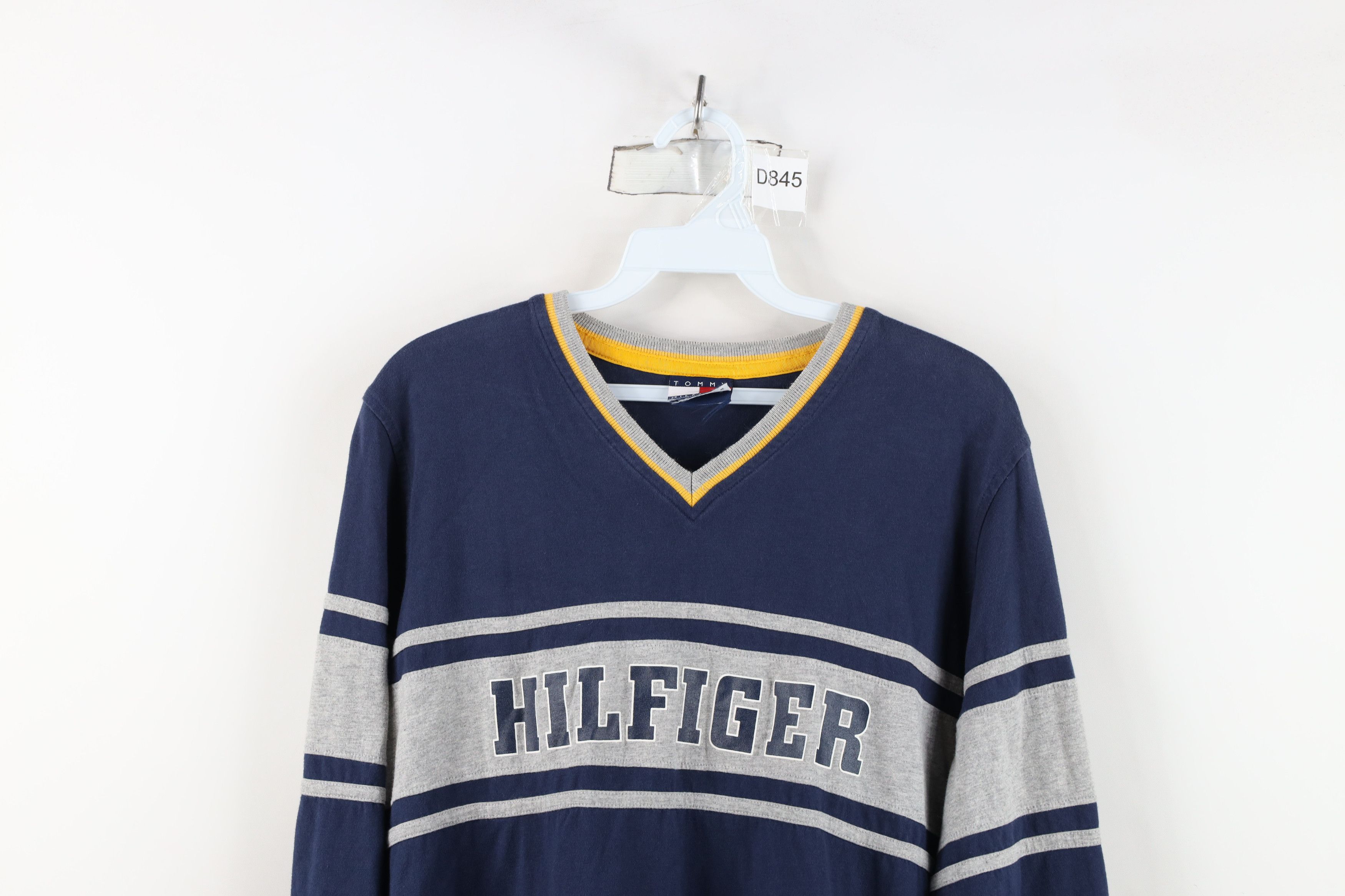 Tommy Hilfiger Vintage 90s Tommy Hilfiger Spell Long Sleeve T-Shirt Blue Size US M / EU 48-50 / 2 - 2 Thumbnail