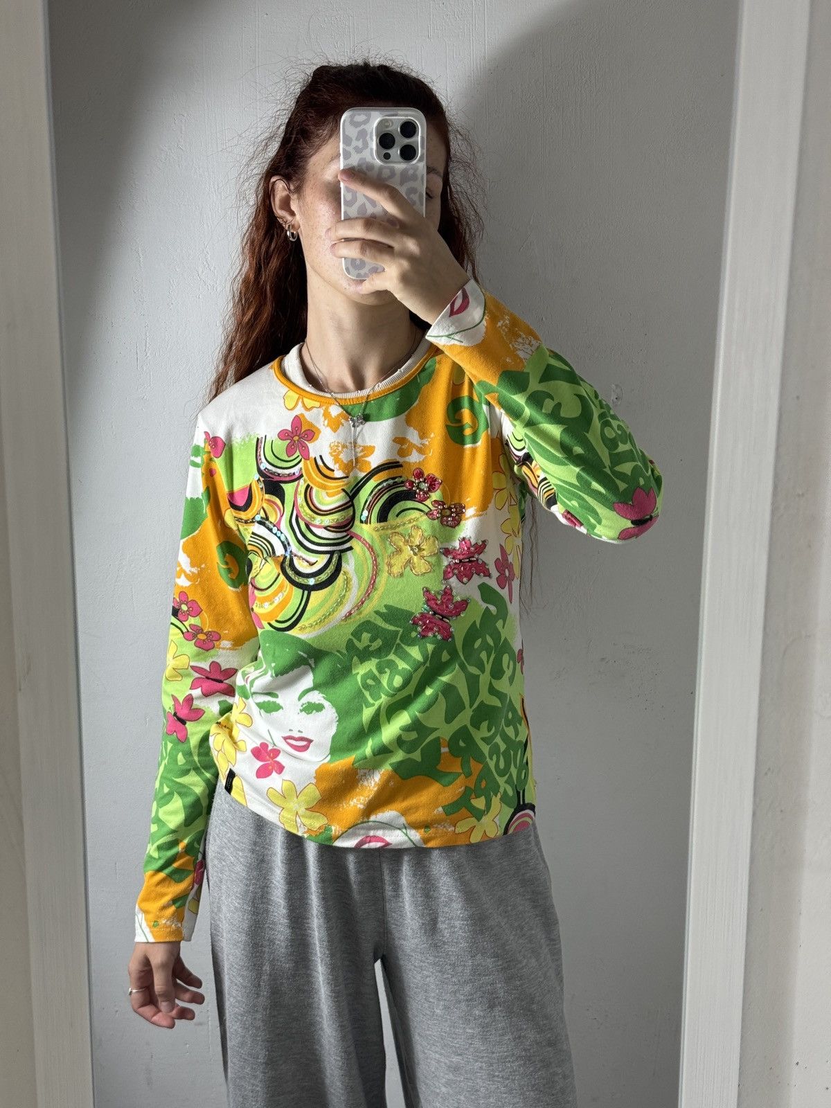 Miss Sixty VINTAGE MISS SIXTY 2000s PRINTED LONG SLEEVE Size S / US 4 / IT 40 - 3 Thumbnail