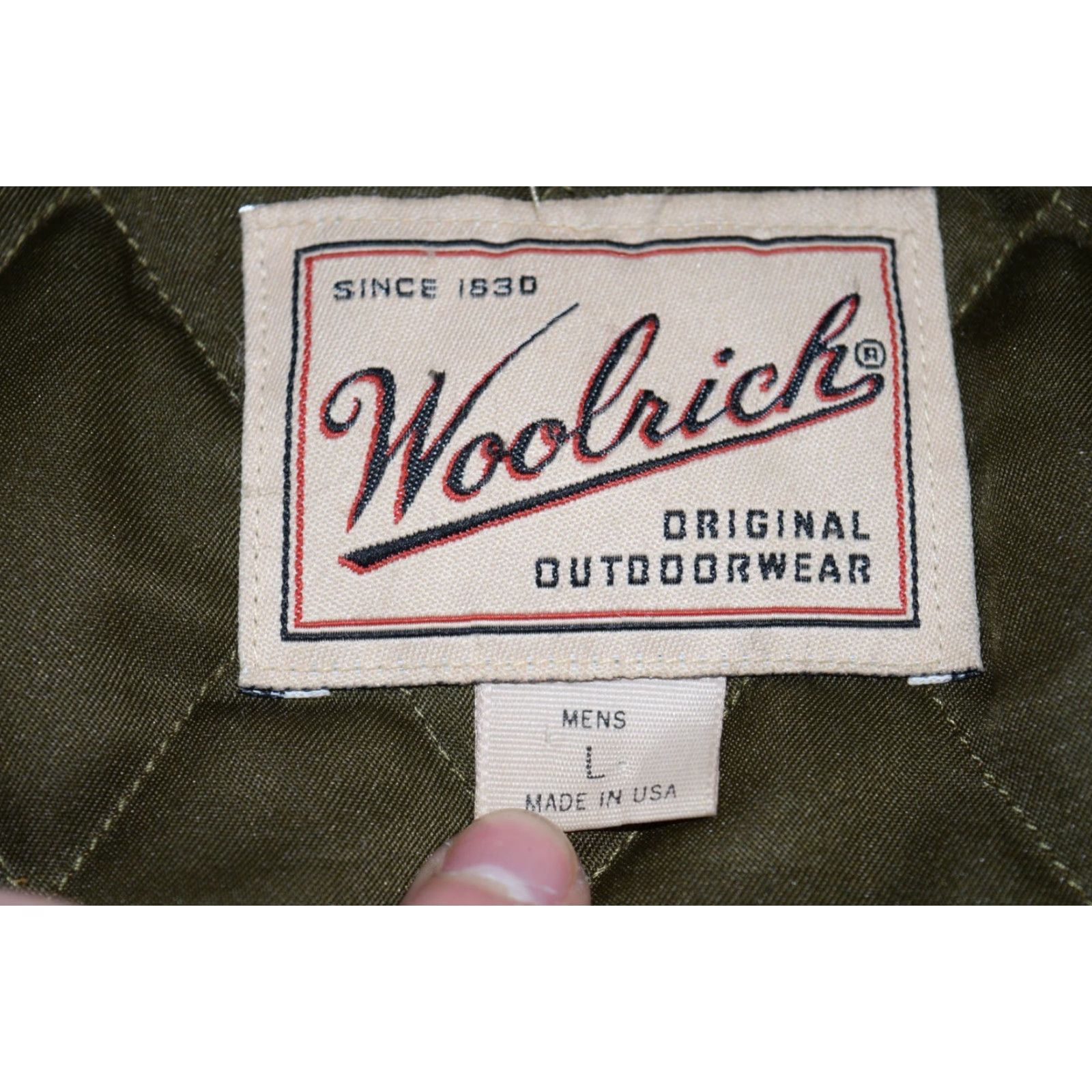 Vintage VINTAGE Woolrich Jacket Parka Wool Blend Hooded Size Large Mens Khaki Tan Olive Liner 1990s Size US L / EU 52-54 / 3 - 6 Thumbnail