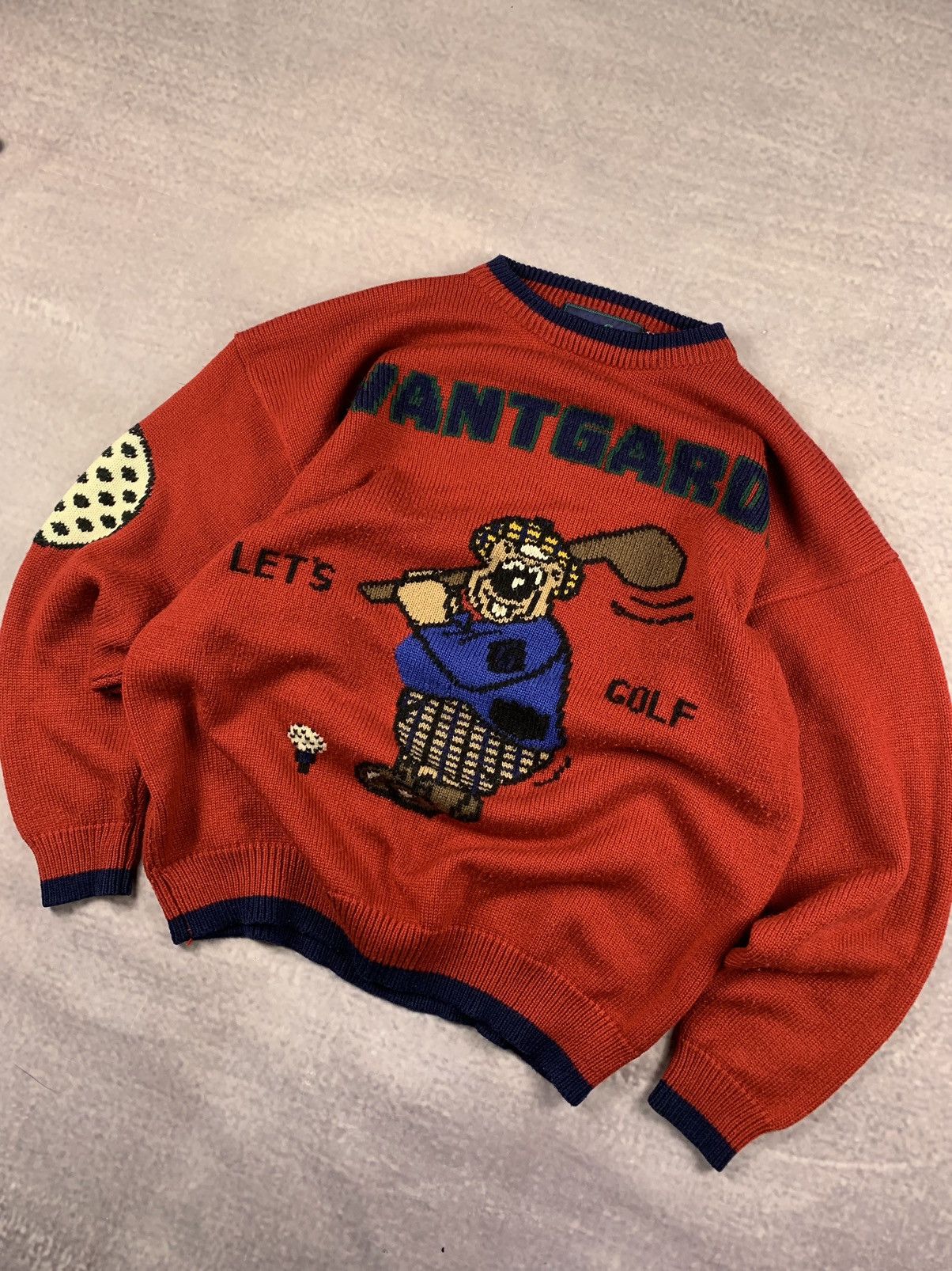 Vintage RARE Vintage Golf Knitted Embroidered Bear Sweater Size US XXL / EU 58 / 5 - 2 Thumbnail