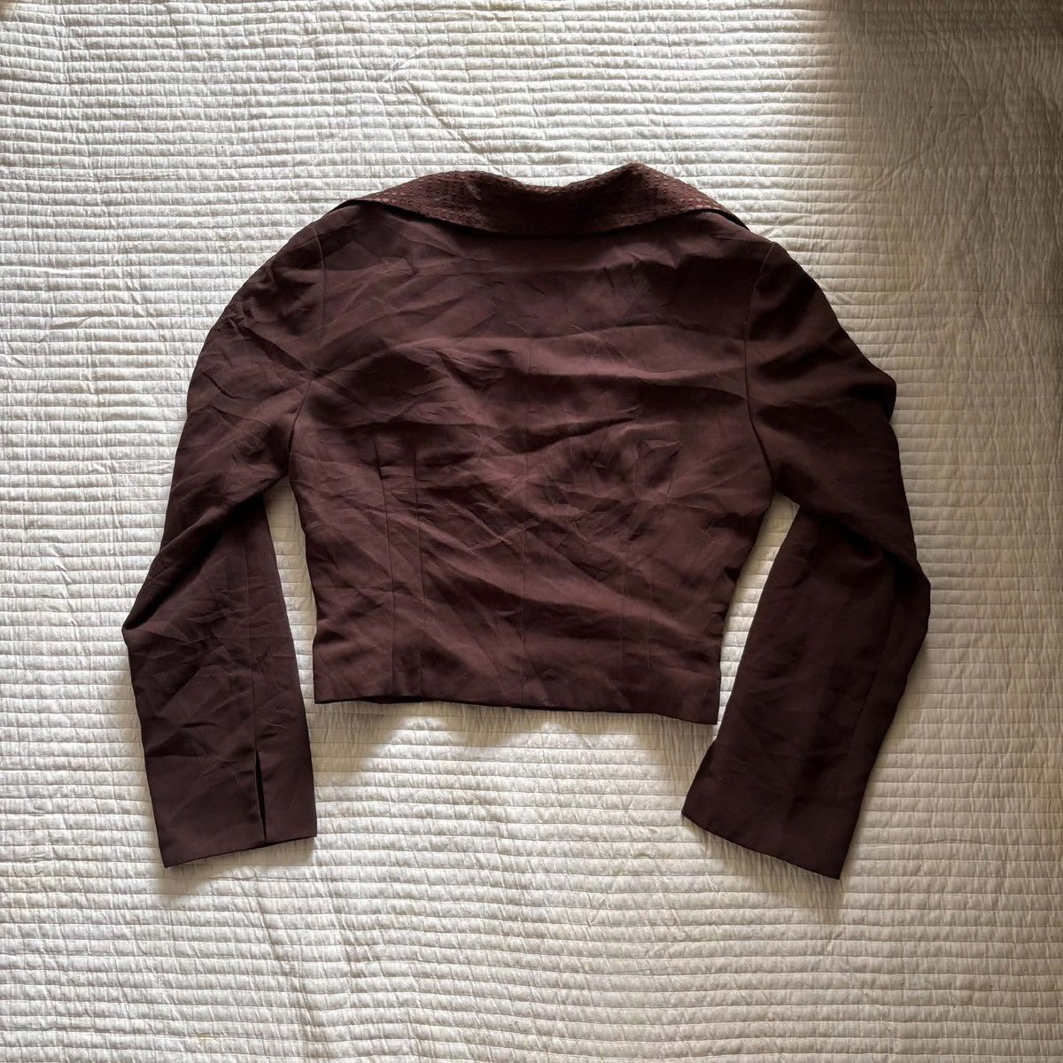 Balenciaga Balenciaga Vintage Cropped Satin Blazer Size S / US 4 / IT 40 - 3 Thumbnail