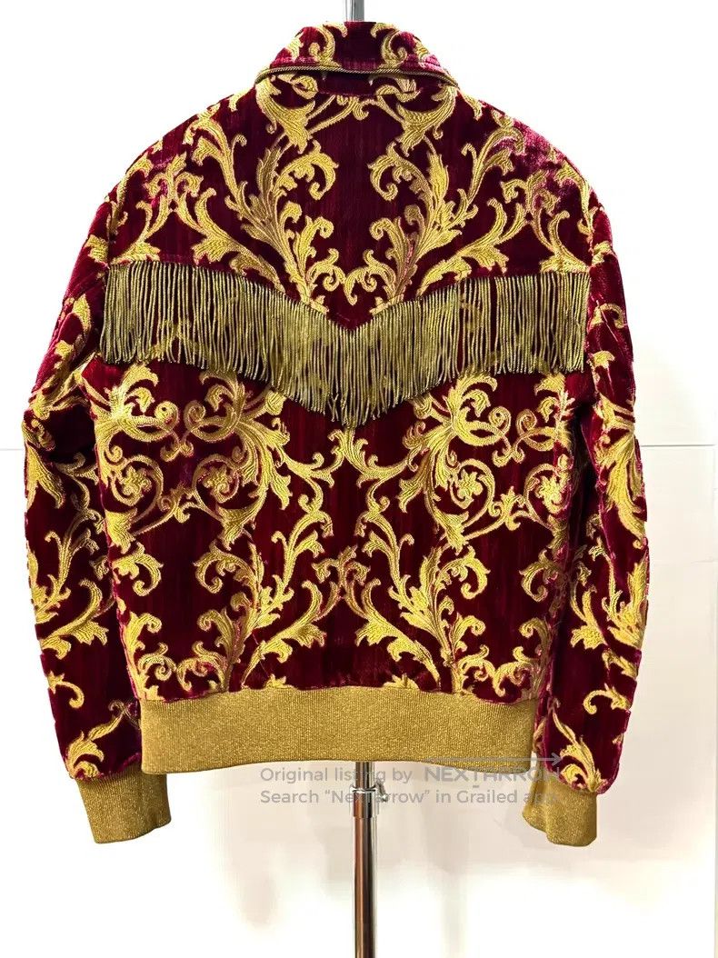 Saint Laurent Paris Saint Laurent Paris Red Velvet Mustache Jacket Court Jacke Size US S / EU 44-46 / 1 - 2 Thumbnail