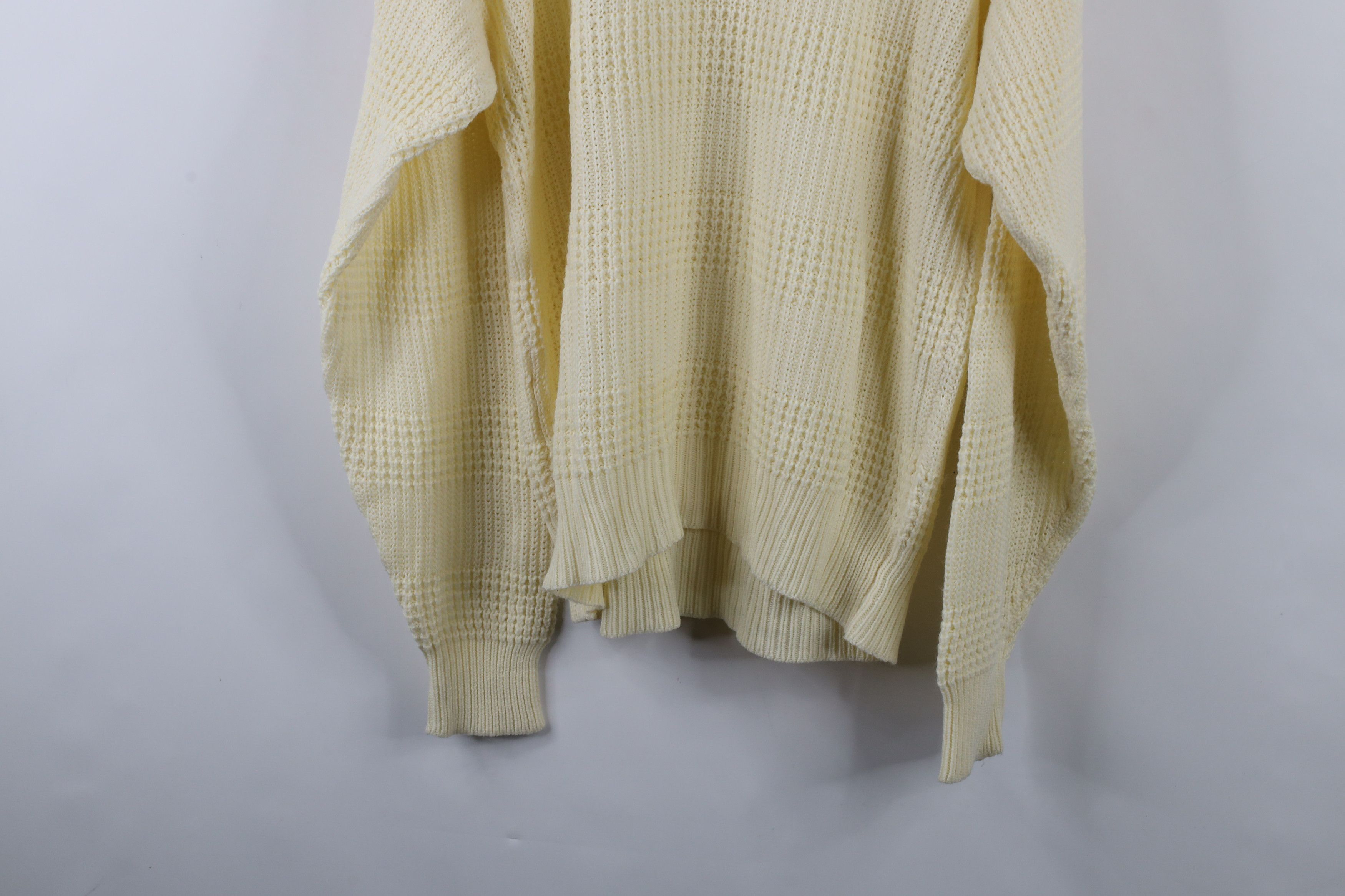 Vintage Vintage 90s Streetwear Blank Chunky Ribbed Knit Sweater Size US L / EU 52-54 / 3 - 13 Thumbnail
