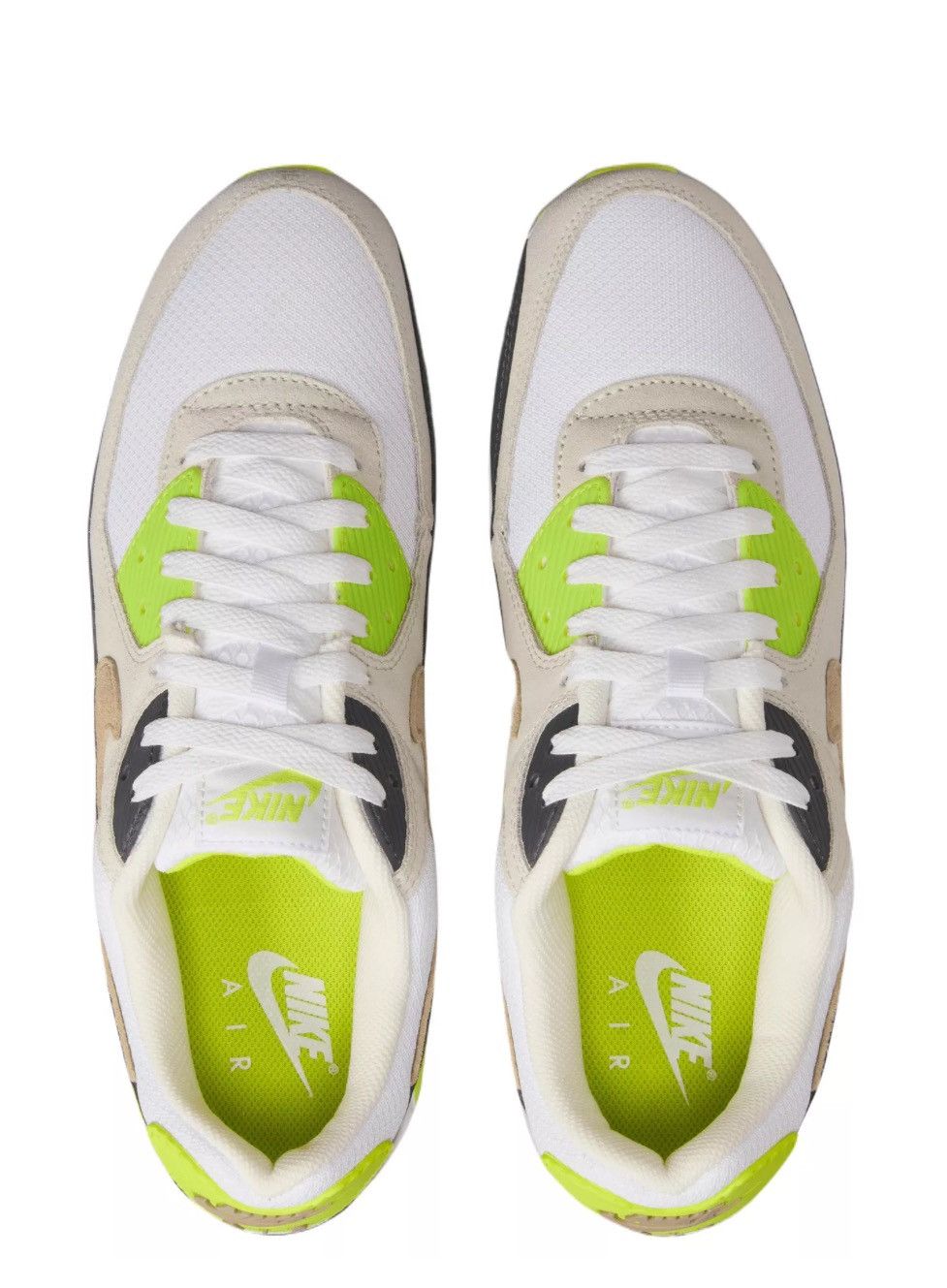 Nike Nike Air Max 90 - White/Khaki-Cyber Size US 10 / EU 43 - 2 Thumbnail