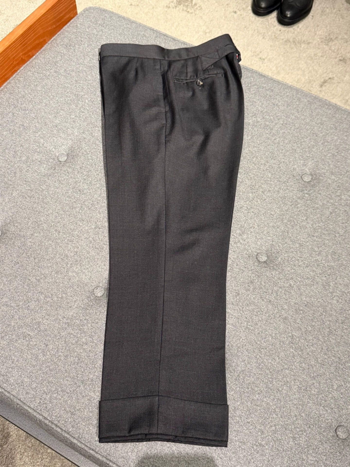 Thom Browne Thom Browne Charcoal Gray Classic High-Waist Trousers Size US 29 - 3 Thumbnail