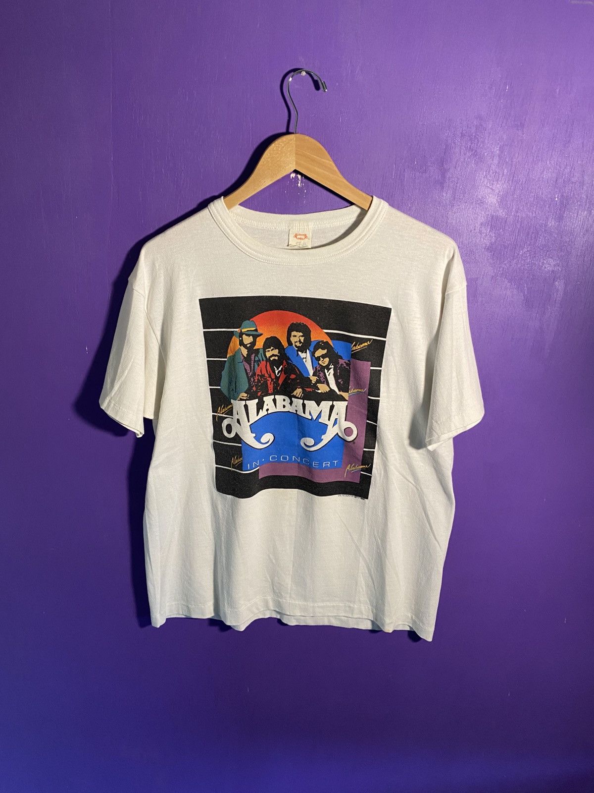 Band Tees Vintage 1986 Alabama in concert band members tour tee Size US L / EU 52-54 / 3 - 1 Thumbnail
