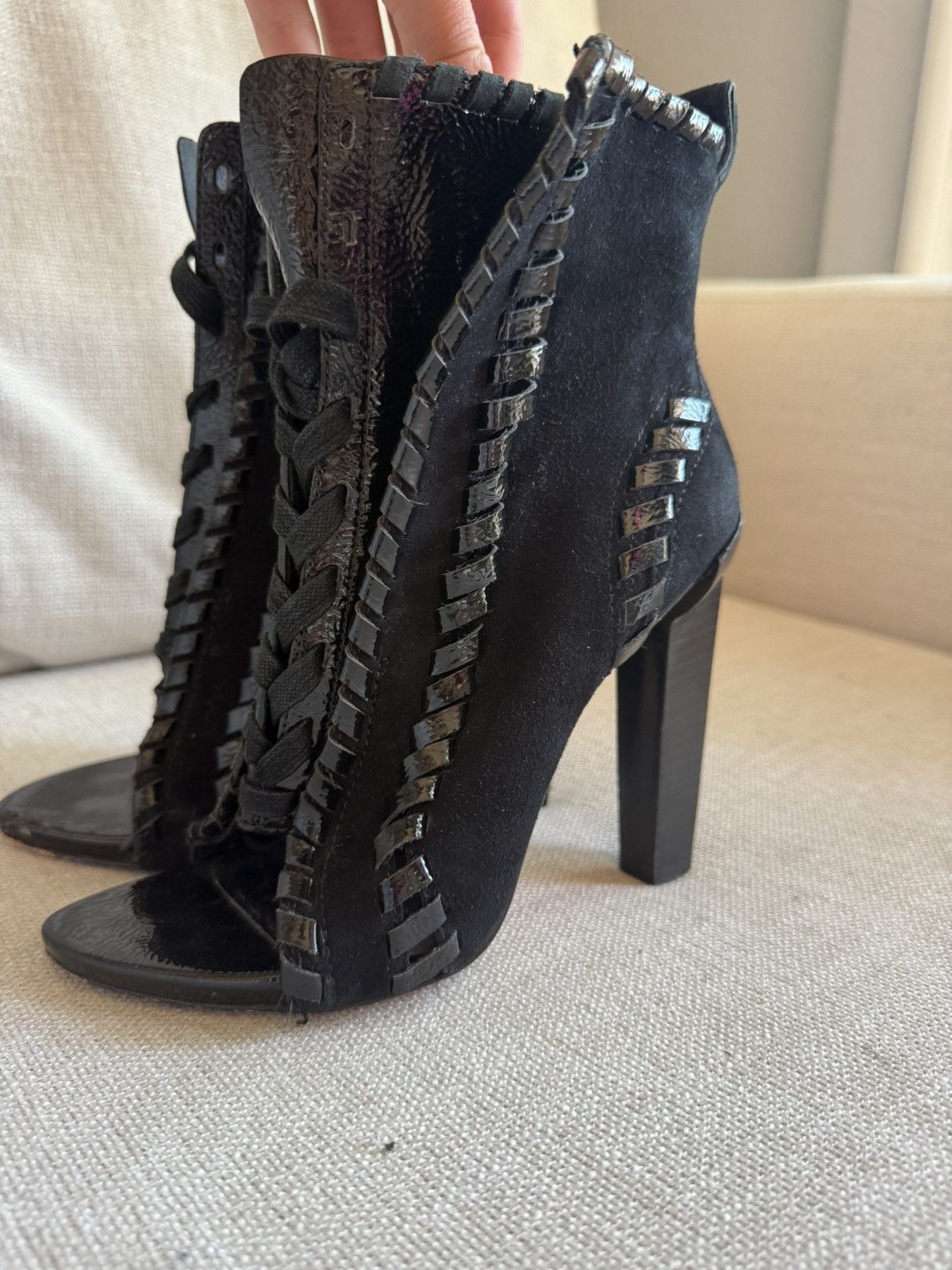 Alexander Wang Suede Heeled Booties Size US 5 / IT 35 - 8 Thumbnail