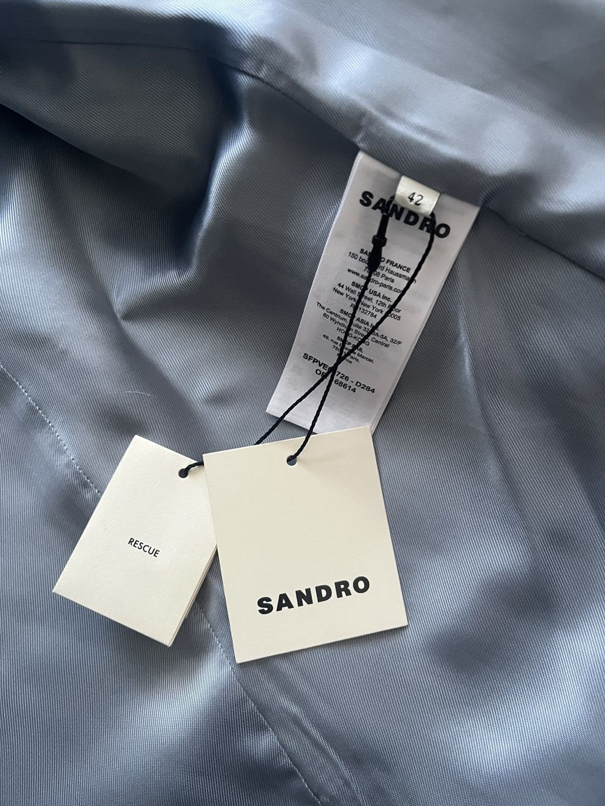 Sandro Sandro Paris “Bamby” Blazer (Bleu/Beige) – NWT Size 42R - 3 Thumbnail