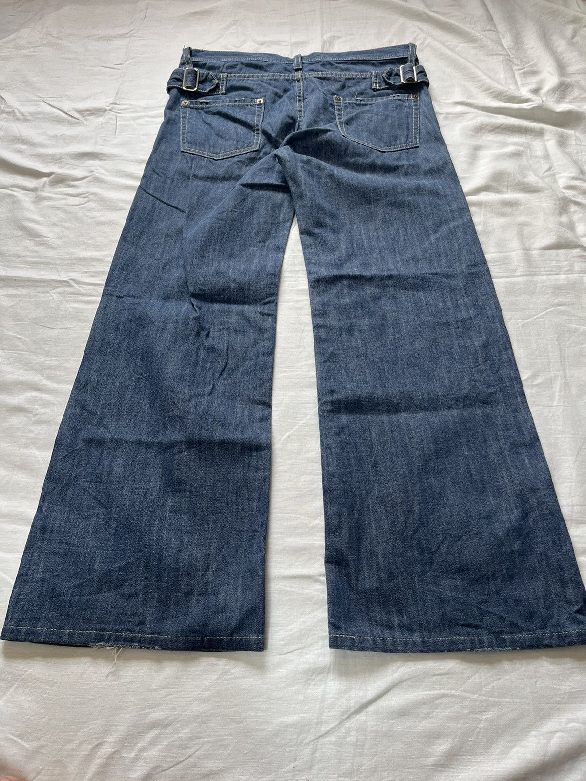 If Six Was Nine × Japanese Brand Human Woman Bootcut Jeans Rare Pocket Buckle Size 32" / US 10 / IT 46 - 9 Thumbnail
