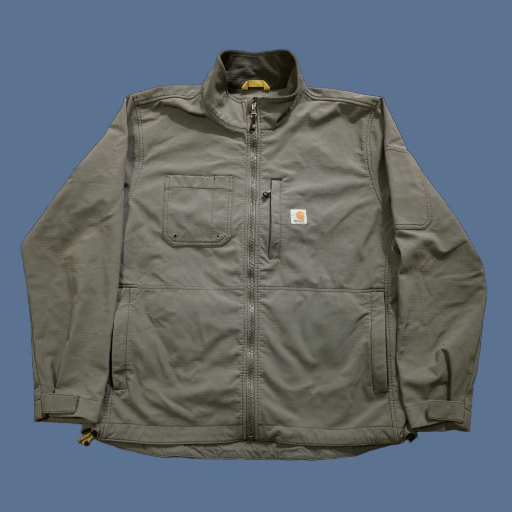Carhartt Carhartt 102703 022 Rough Cut Soft Shell Full Zip Jacket Gray Men's XL Size US XL / EU 56 / 4 - 1 Thumbnail