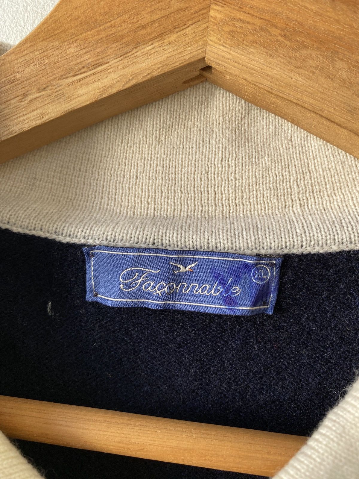Faconnable 2000s - Faconnable Striped Button Up Sweatshirt Size US L / EU 52-54 / 3 - 9 Thumbnail