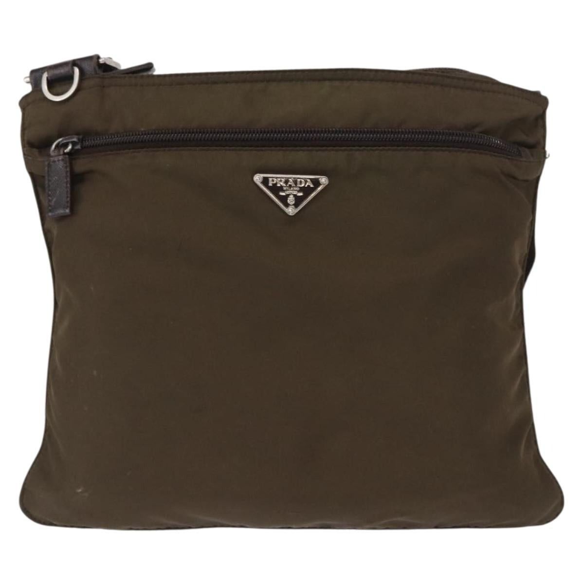 Prada PRADA Shoulder Bag Nylon Khaki Silver Auth 164284 - Jerrillo Size ONE SIZE - 2 Thumbnail