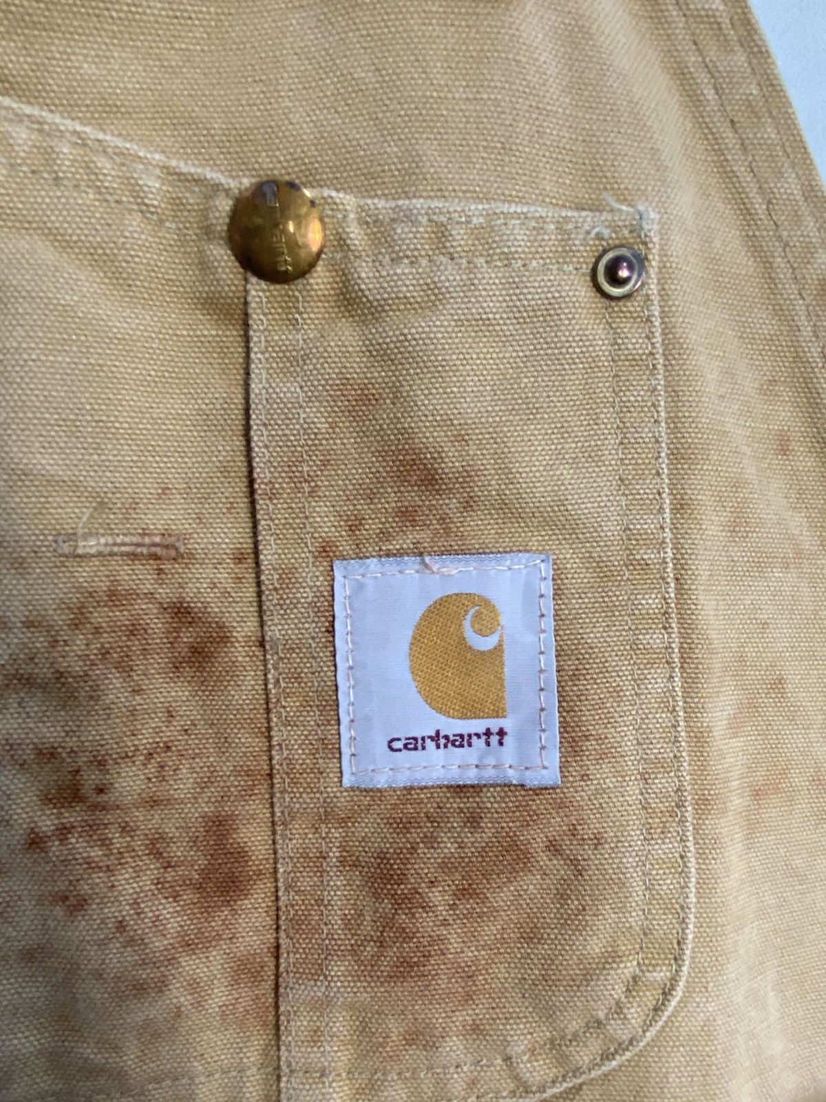 Carhartt 90s Carhartt Double Knee Duck Canvas Bib Overall Workwear Size US 40 / EU 56 - 6 Thumbnail