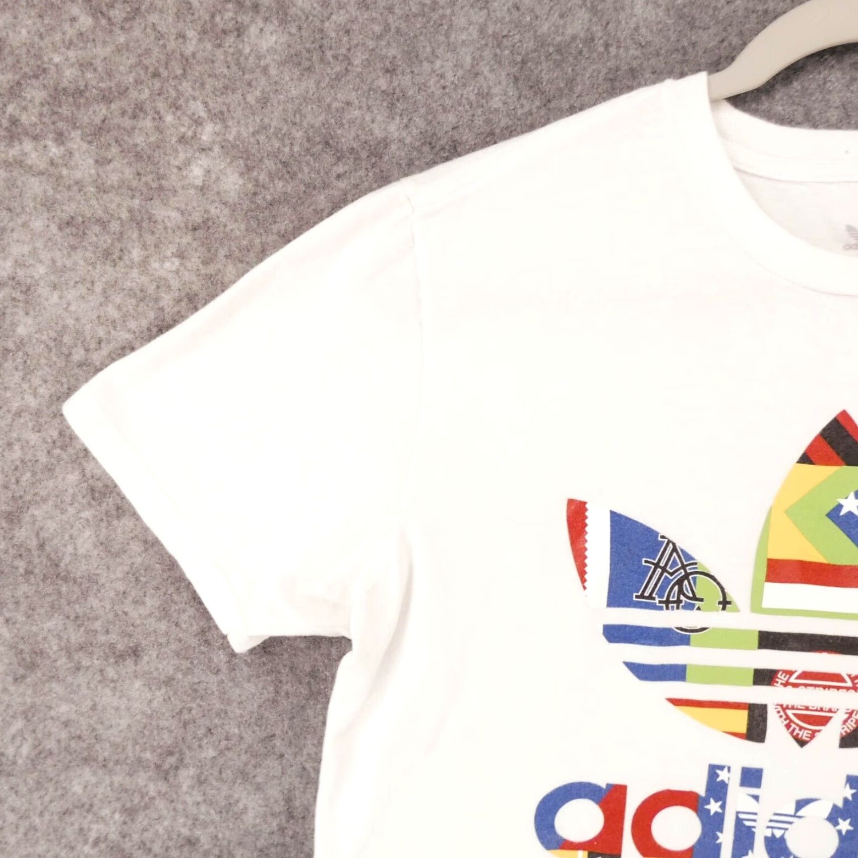 Adidas Adidas Shirt Mens Medium Short Sleeve Tee White Logo Size US M / EU 48-50 / 2 - 4 Thumbnail