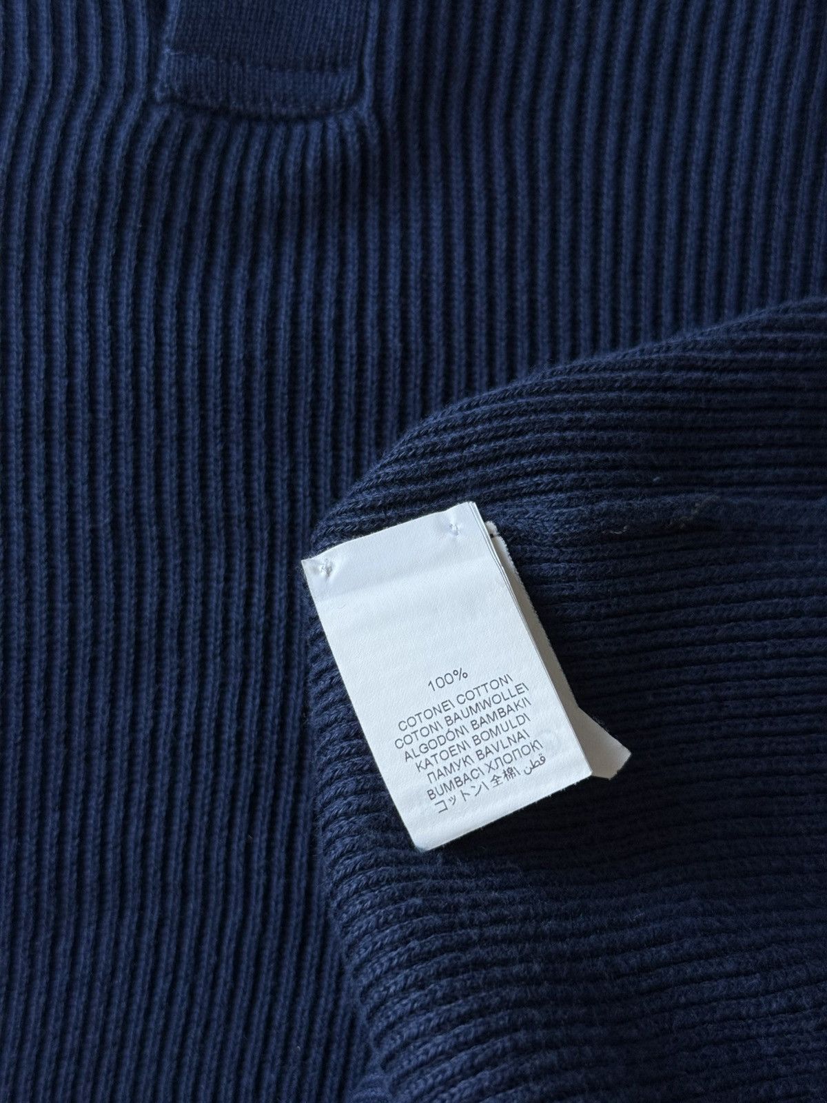Brunello Cucinelli Brunello Cucinelli Knit Long-sleeved Navy Blue Polo Sweater Size US M / EU 48-50 / 2 - 13 Thumbnail