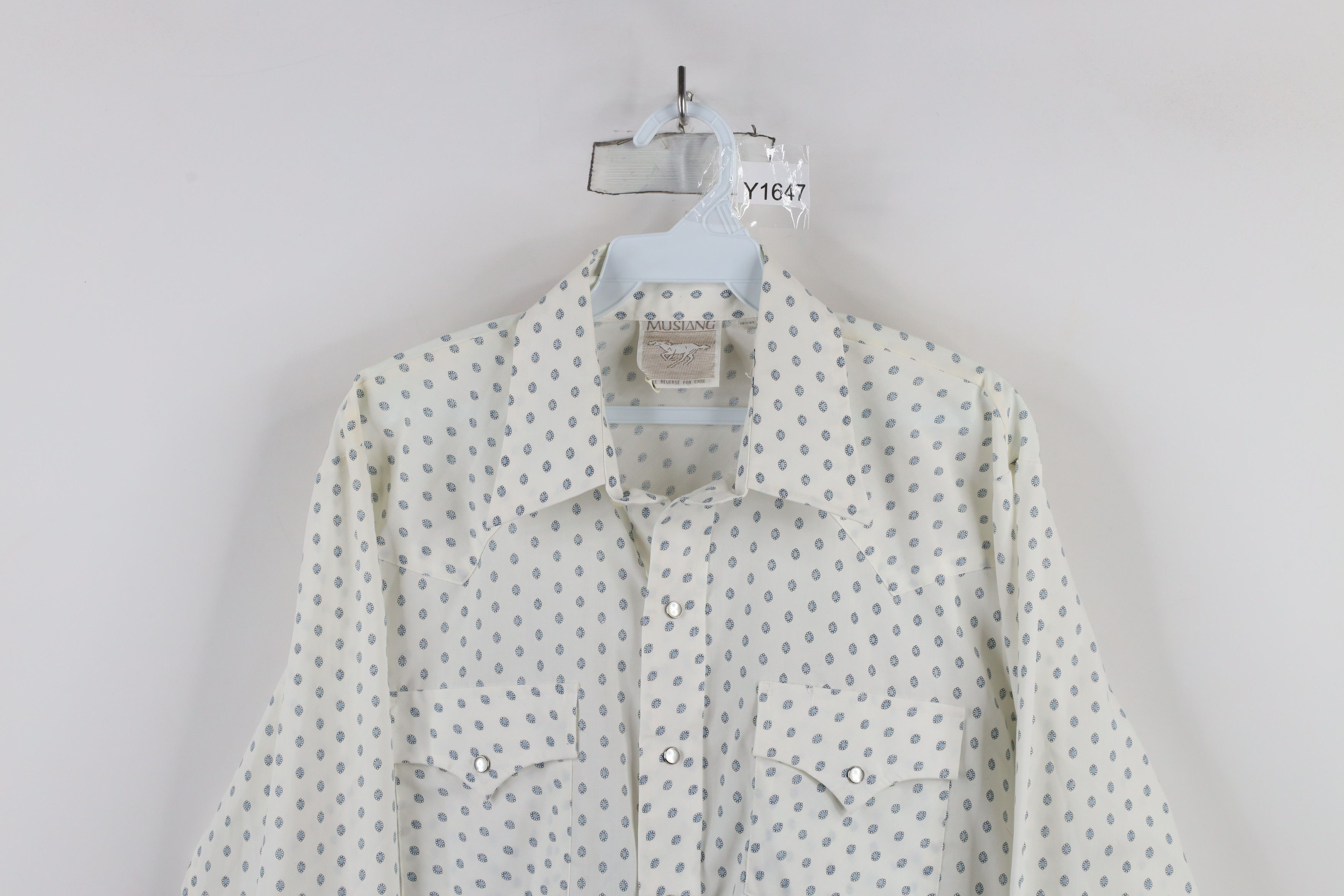 Vintage Vintage 70s Rockabilly Western Cowboy Snap Button Shirt Size US M / EU 48-50 / 2 - 2 Thumbnail