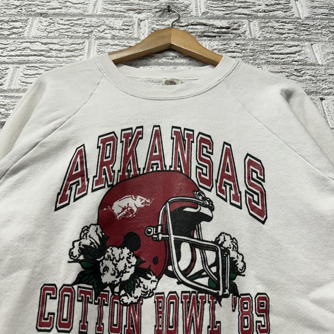 Fruit Of The Loom Vintage Arkansas Razorbacks Sweatshirt Cotton Bowl XL 1989 Size US XL / EU 56 / 4 - 2 Thumbnail