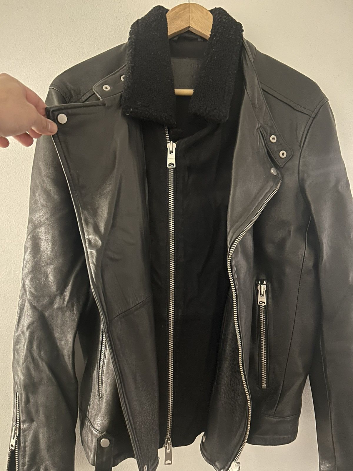 Allsaints Allsaints Prospect Leather Biker Size US M / EU 48-50 / 2 - 3 Thumbnail