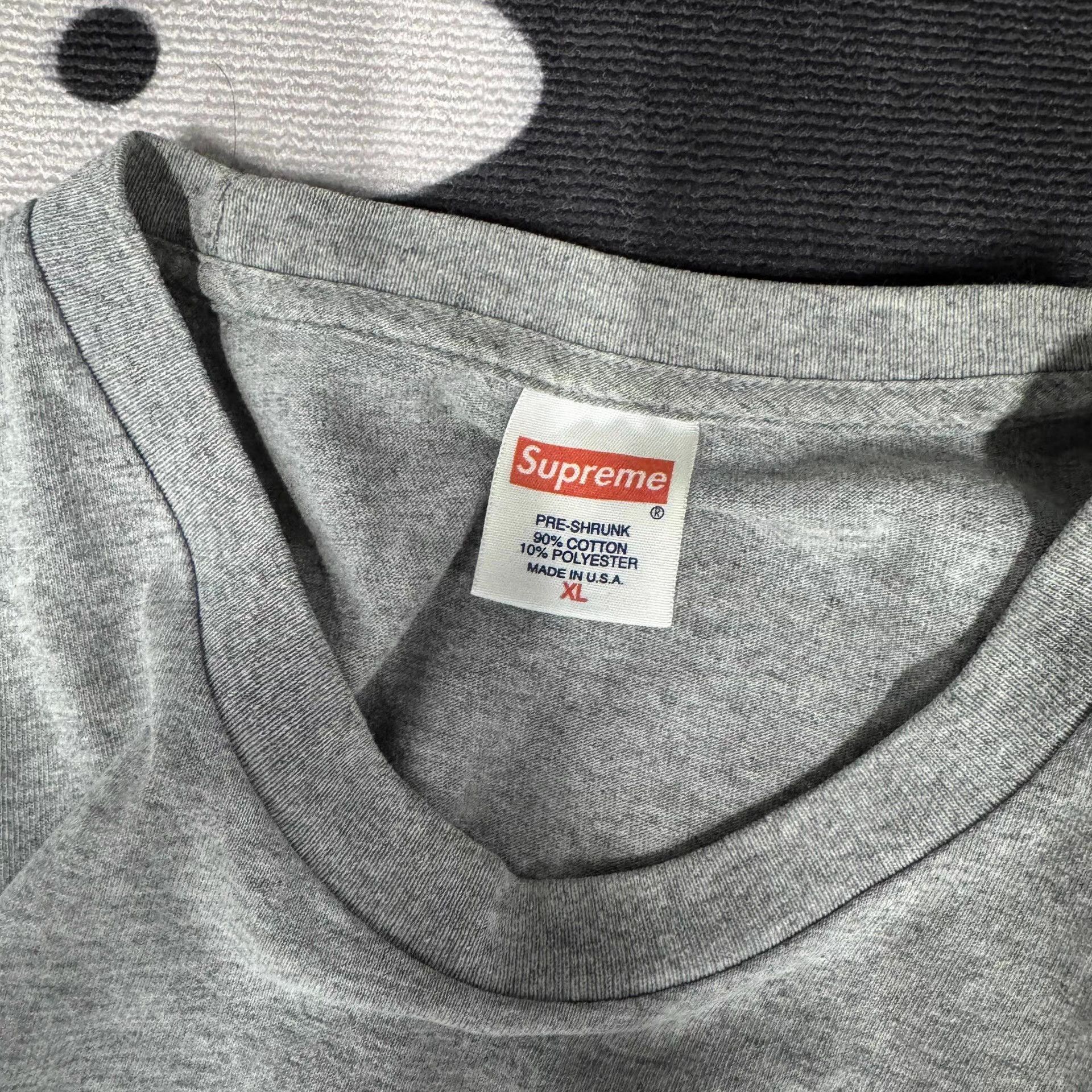 Supreme Supreme Grey Portrait Print Short Sleeve T-shirt Q10 Size US XL / EU 56 / 4 - 4 Thumbnail