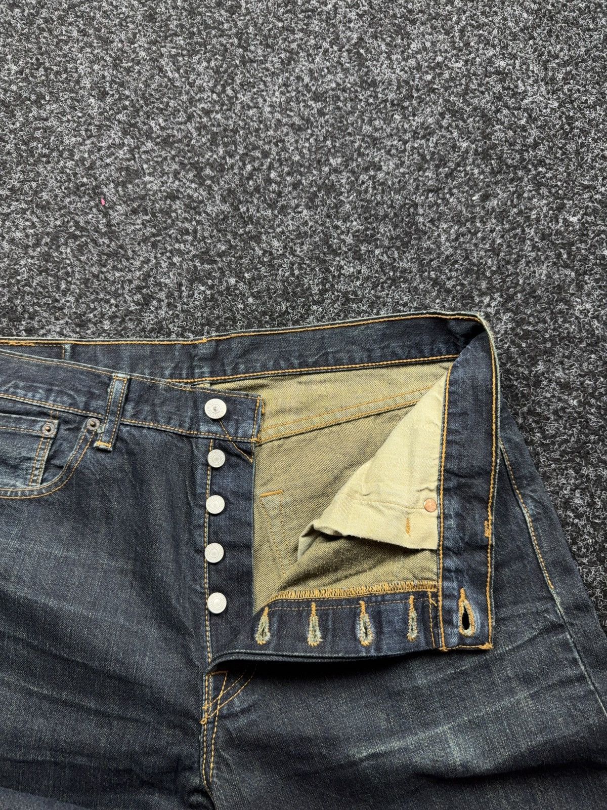 Levi's Levi’s 501 Original Straight Faded Denim Punk Retro Jeans Size US 34 / EU 50 - 9 Thumbnail