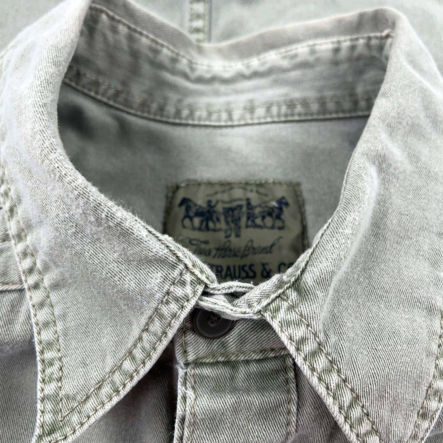 Levi's VINTAGE Levi’s Denim Western Shirt Mens XXL Green Button-Up Cowboy Y2K Size US XXL / EU 58 / 5 - 6 Thumbnail
