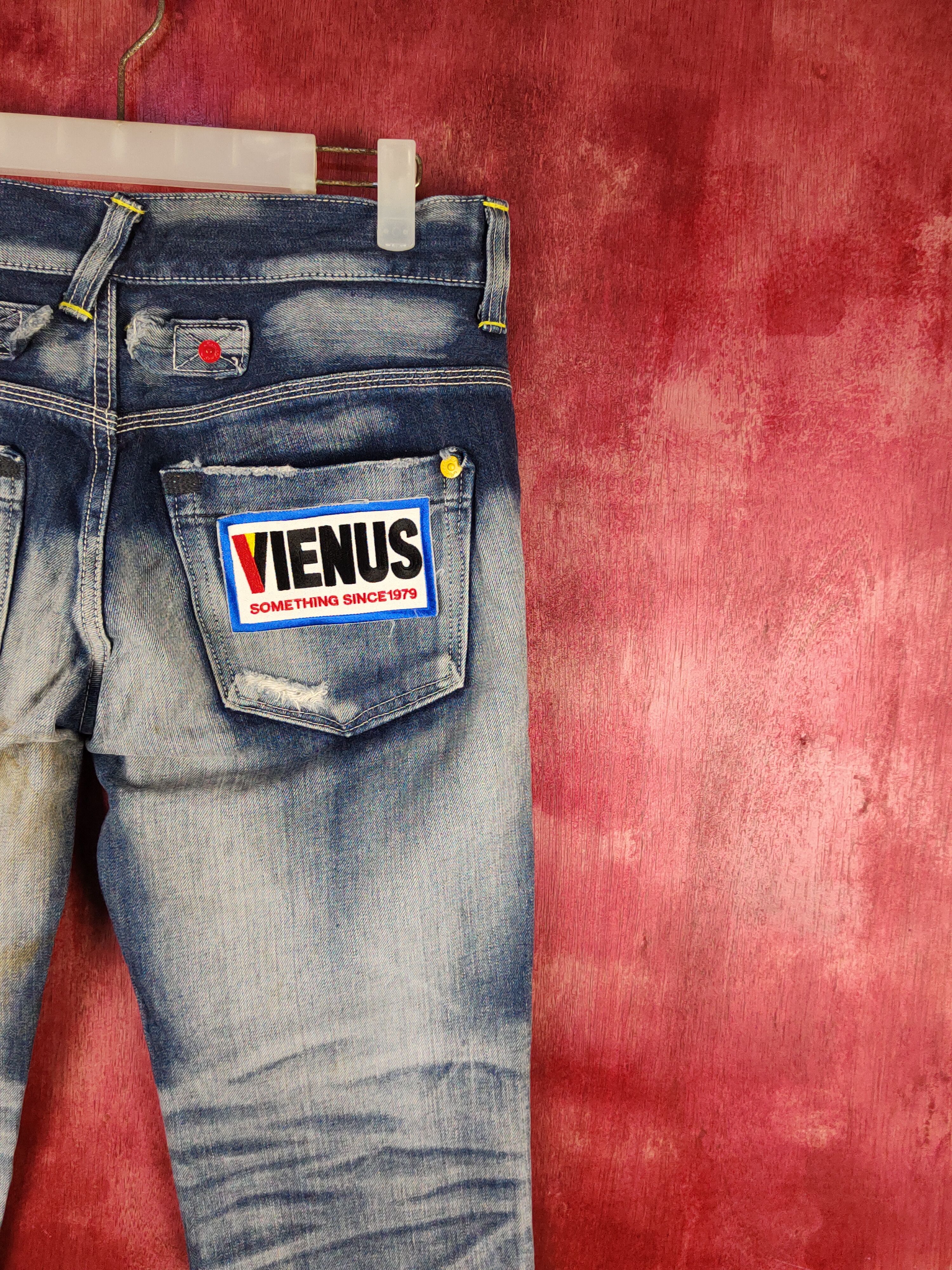 Edwin Something-Edwin venus Blue Distressed faded Denim #S1592 Size US 31 - 12 Thumbnail