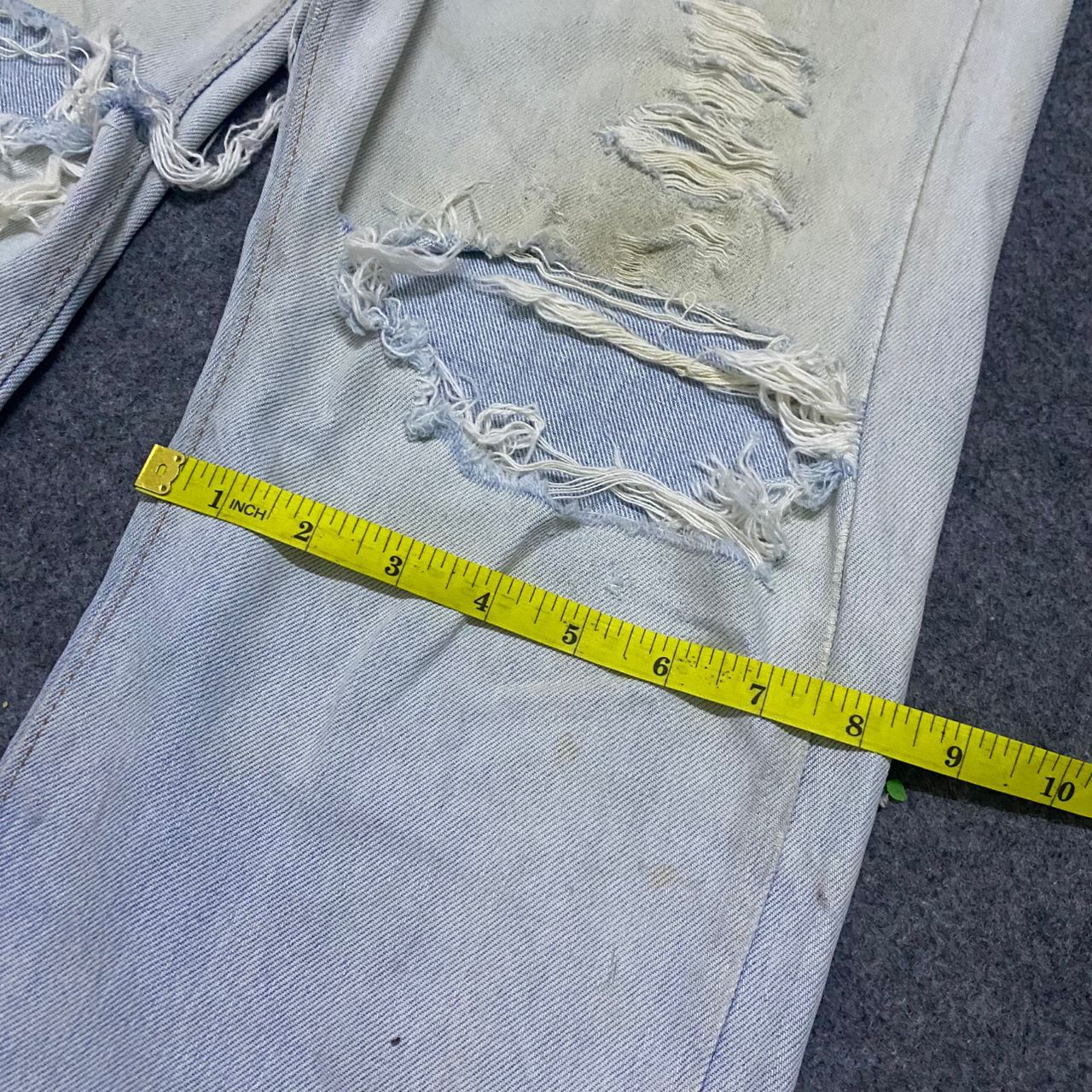 Levi's Vintage 80s Levis 501 Button 6 Distressed Denim Size US 30 / EU 46 - 5 Thumbnail