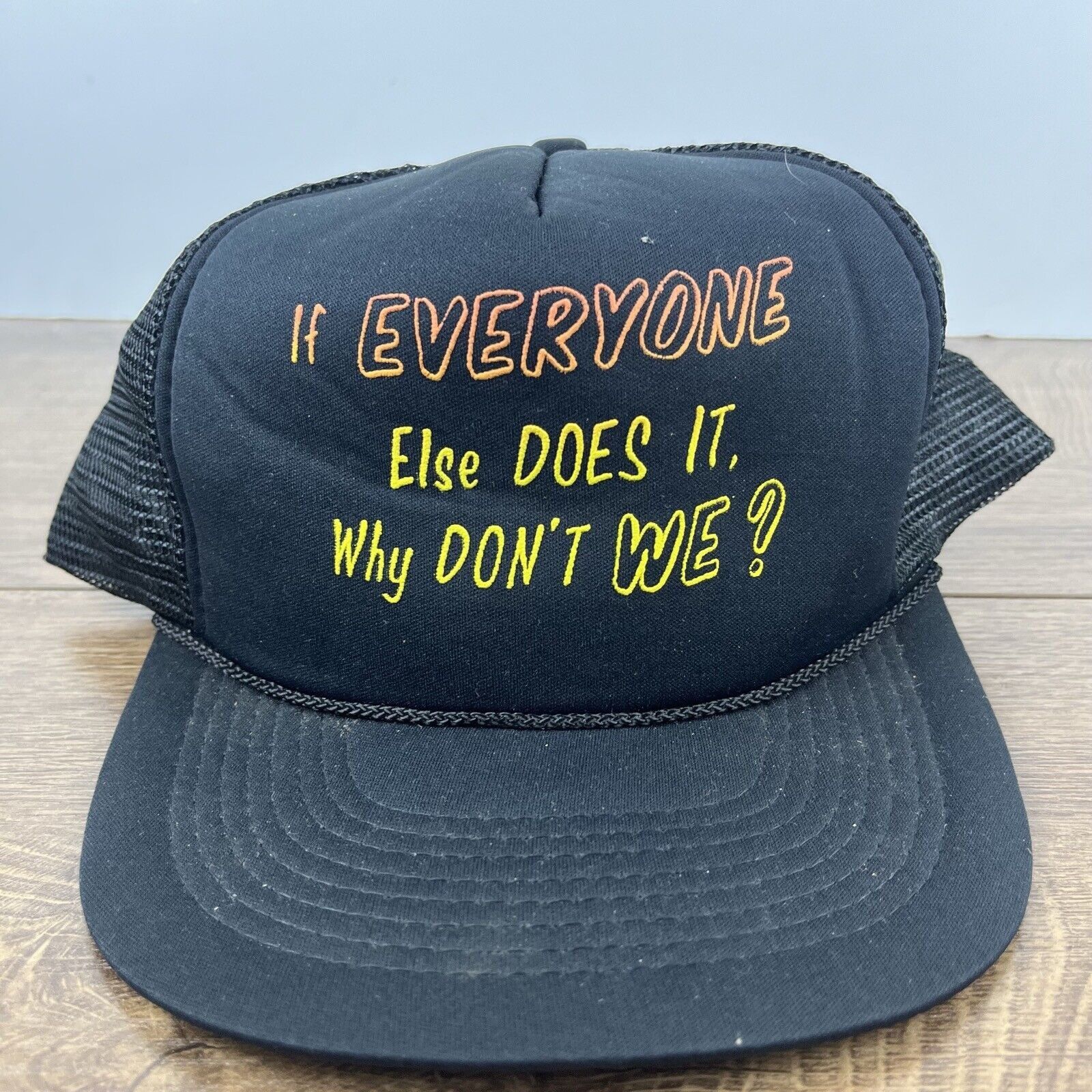 Other Why Don't We Hat Black Cap Hat Everyone Else Does Adjustable Size ONE SIZE - 4 Thumbnail