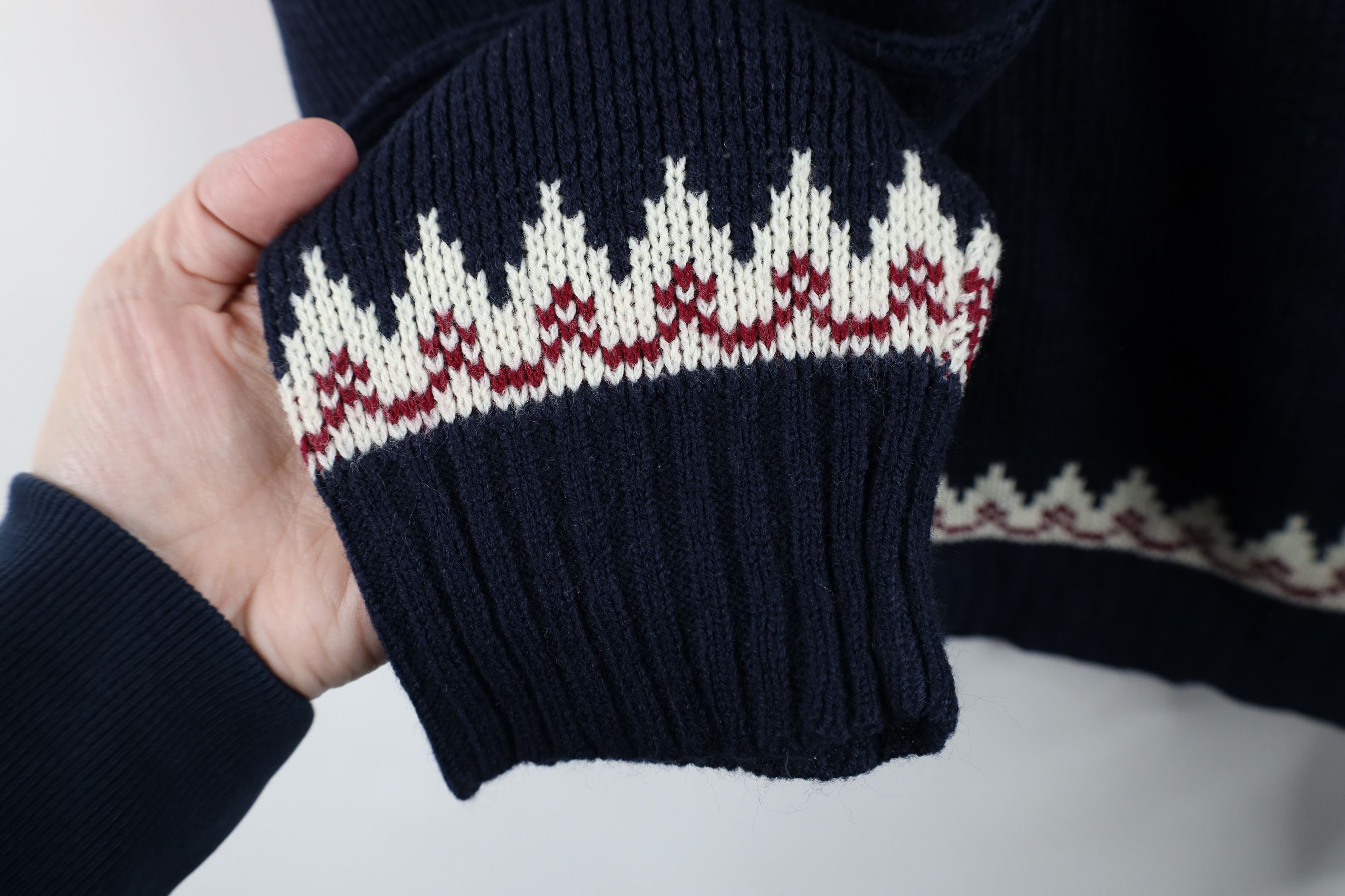 Vintage Vintage 70s Streetwear Fair Isle Boxy Fit Sweater Acrylic Size XL / US 12-14 / IT 48-50 - 7 Thumbnail