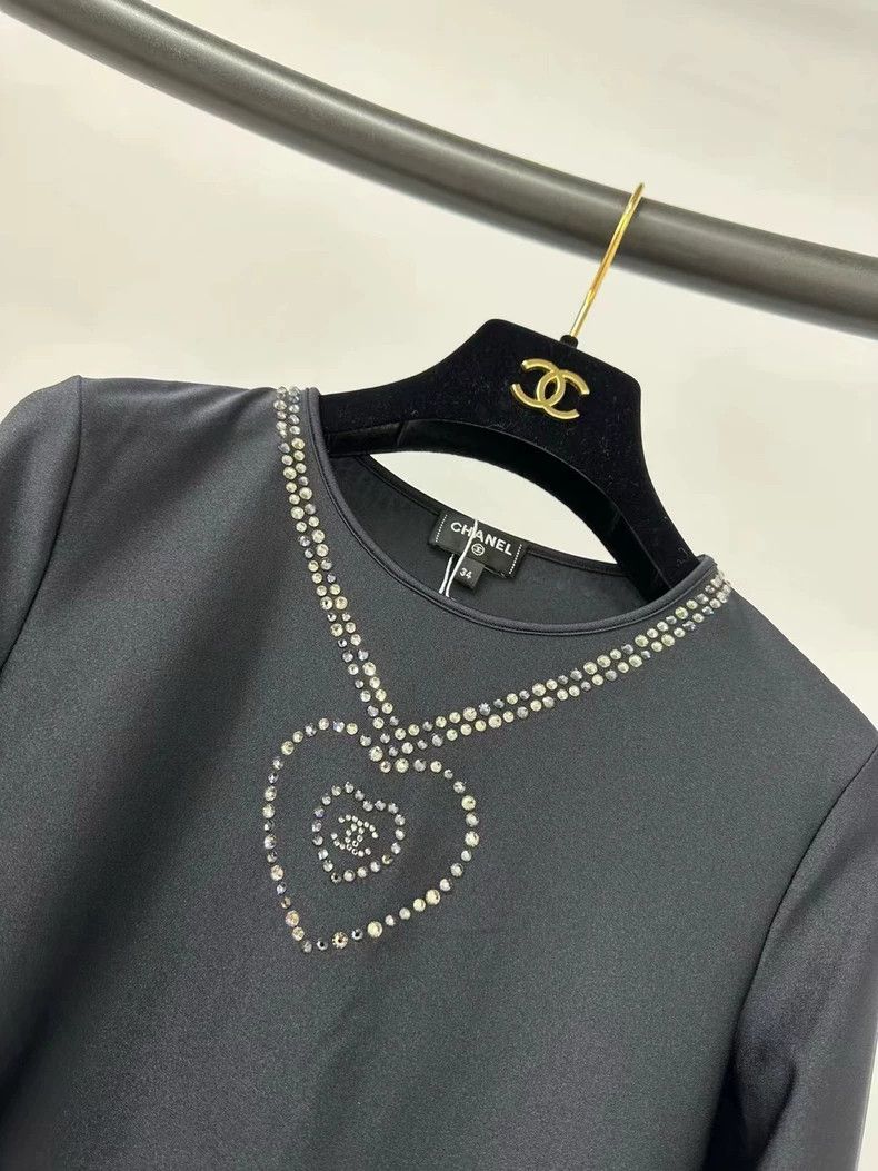 Chanel Chanel Hot diamond love black undershirt long sleeves Size XXS / US 00 / IT 34 - 3 Thumbnail