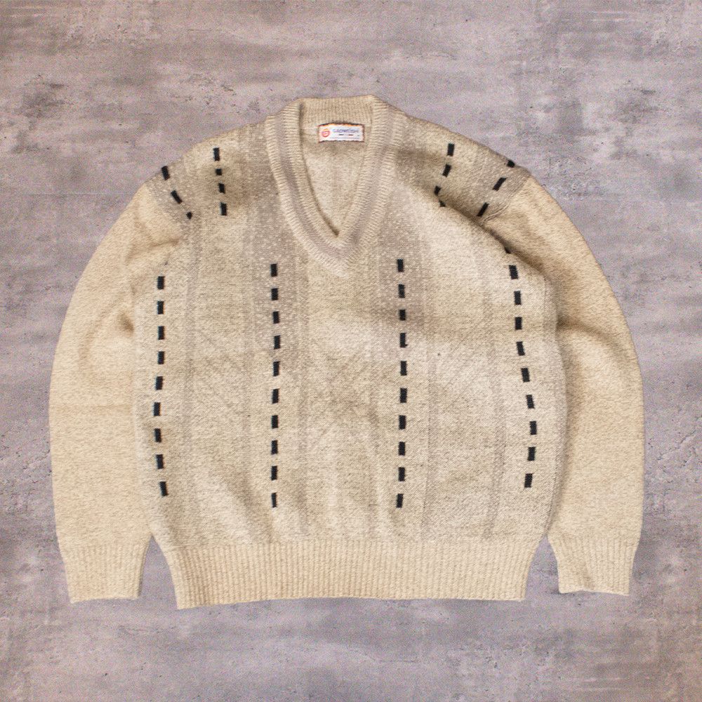 Vintage Vintage 1980's Ghoreishi Pattern AOP V-Neck Knitted Sweater Size US L / EU 52-54 / 3 - 1 Thumbnail