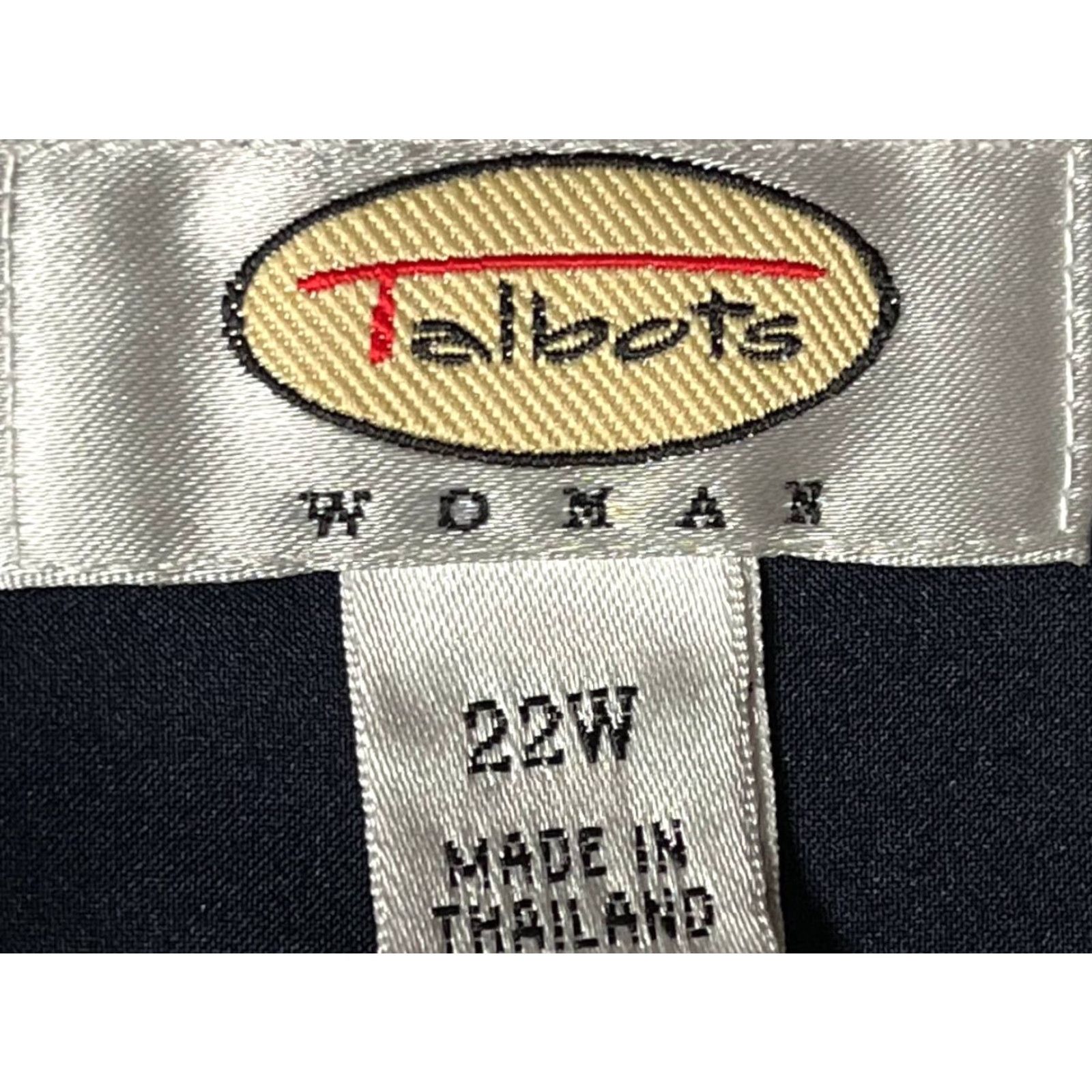 Talbots VINTAGE Talbots Velvet Button Down Coat 22W Long Sleeve Blue Womens Stretch Velvet Coat 22W Womens Size 3XL / US 20-22 - 6 Thumbnail