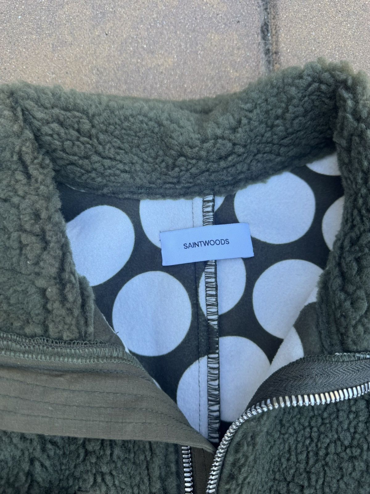 Saintwoods Saintwoods Reversible Fleece Jacket Green Size L Size US L / EU 52-54 / 3 - 4 Thumbnail