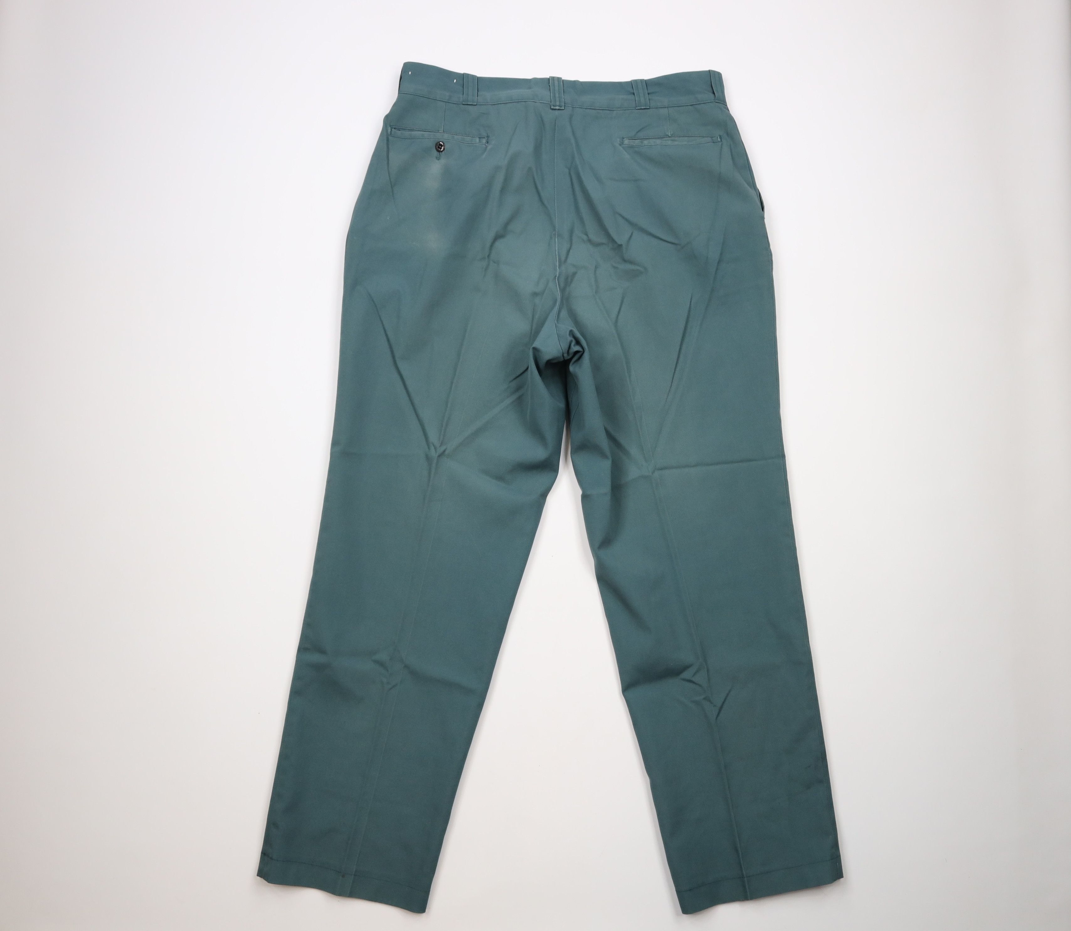 Vintage 70s Big Mac Mechanic Work Wide Leg Pants Green USA