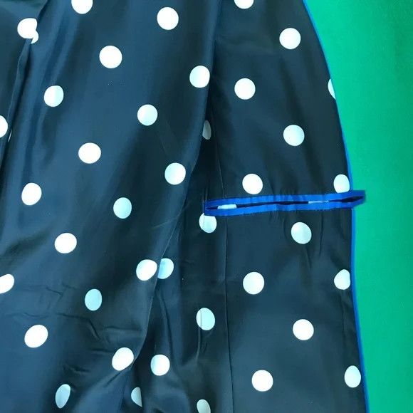 Talbots Emerald Green Coat with Polka Dot Lining and Collar Size XS / US 0-2 / IT 36-38 - 6 Thumbnail