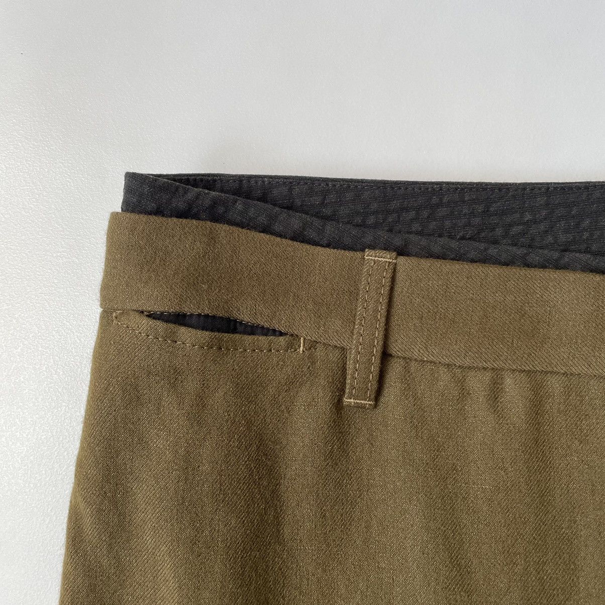 Ann Demeulemeester Moss Green Wool Utility Trousers Size US 36 / EU 52 - 3 Thumbnail