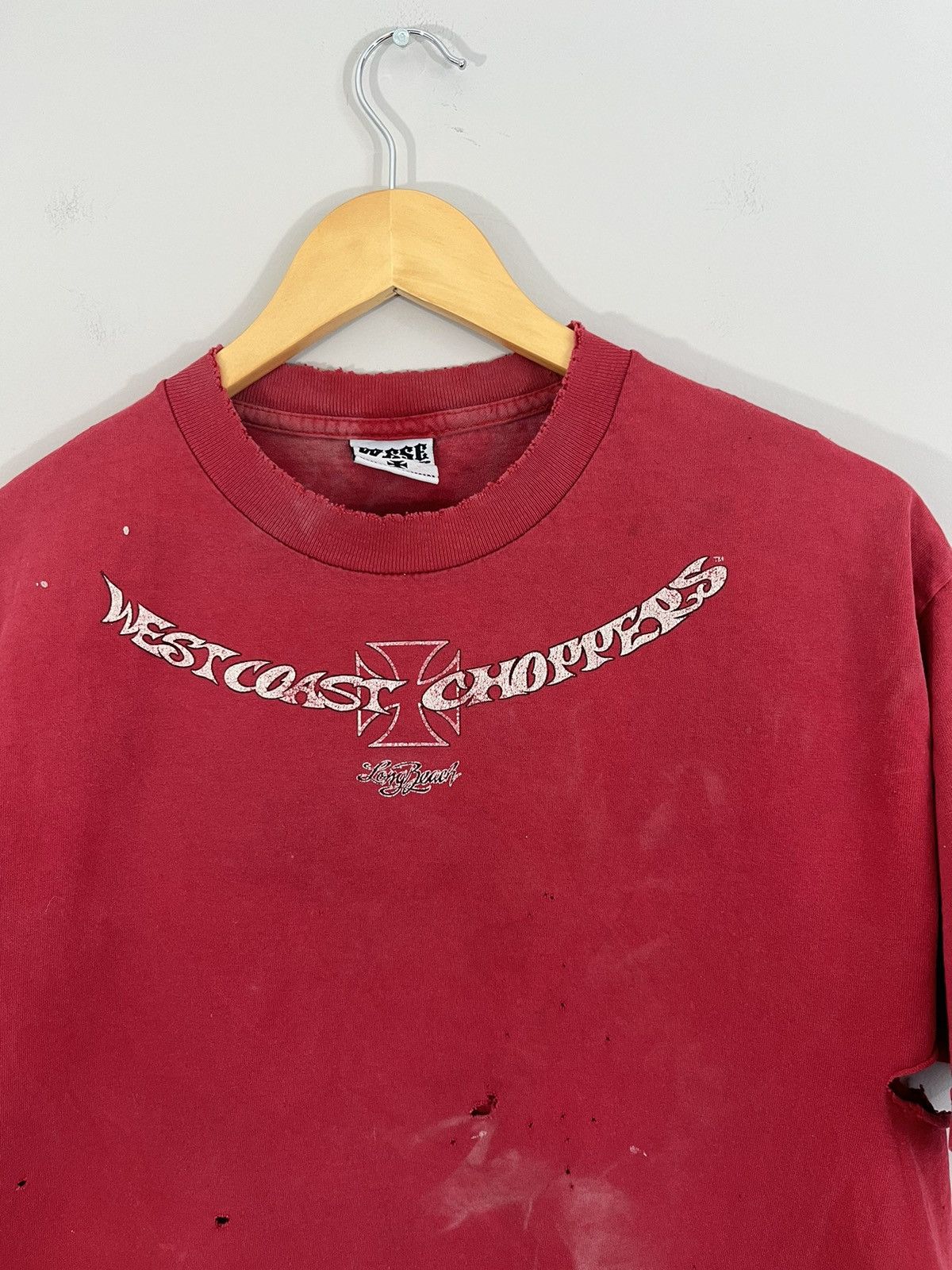 Vintage West Coast Choppers Perfect Sun Faded Thrashed Moto Tee Size US M / EU 48-50 / 2 - 3 Thumbnail