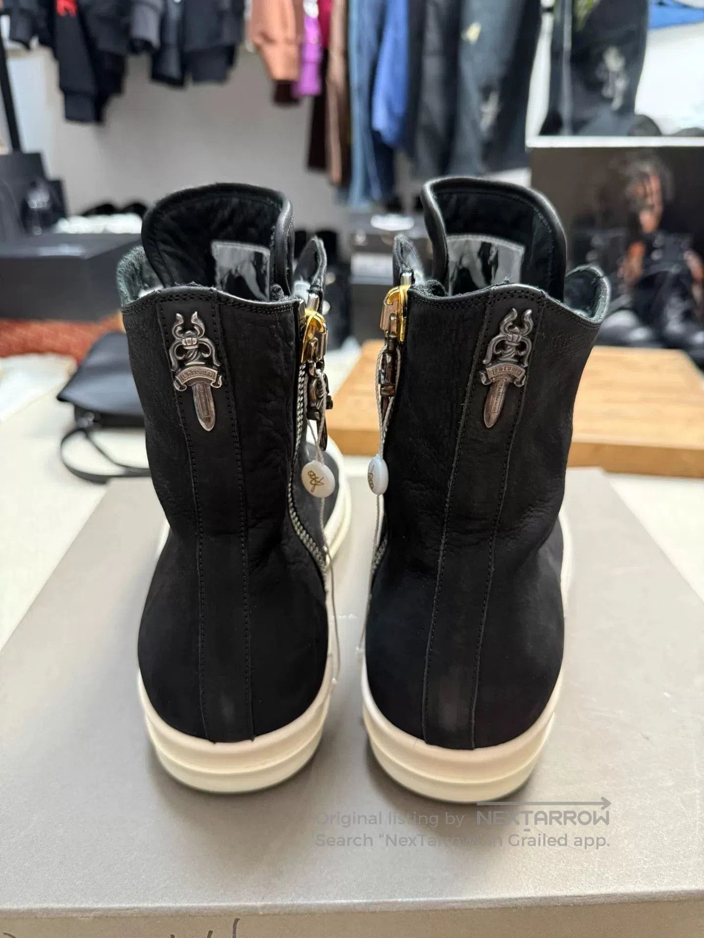 Rick Owens Chrome Hearts Rick Owens Distressed Sheepskin Converse. Size US 9 / EU 42 - 6 Thumbnail