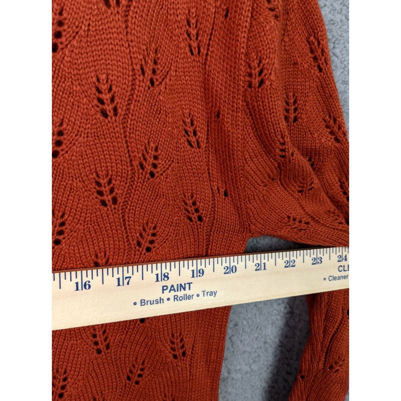 Vintage Tulle Los Angeles Women's Orange Button Up Long Sleeve Sweater Size L/G Knit Regular Pullover All Seasons Casual Modern Knit Orange Womens Size L / US 10 / IT 46 - 6 Thumbnail