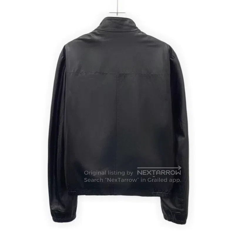 Prada Prada Black stand-up collar leather jacket Size US M / EU 48-50 / 2 - 2 Thumbnail