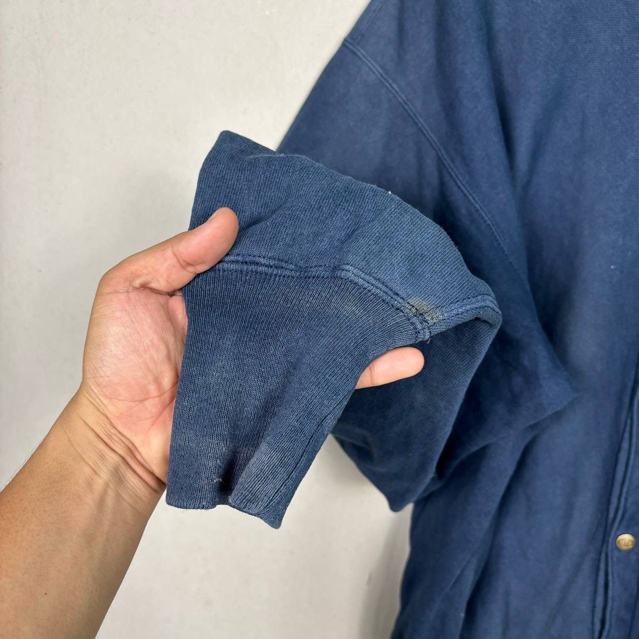 Champion Vintage Champion Reverse Weave Snap Button Jacket Navy Blue Size US L / EU 52-54 / 3 - 7 Thumbnail