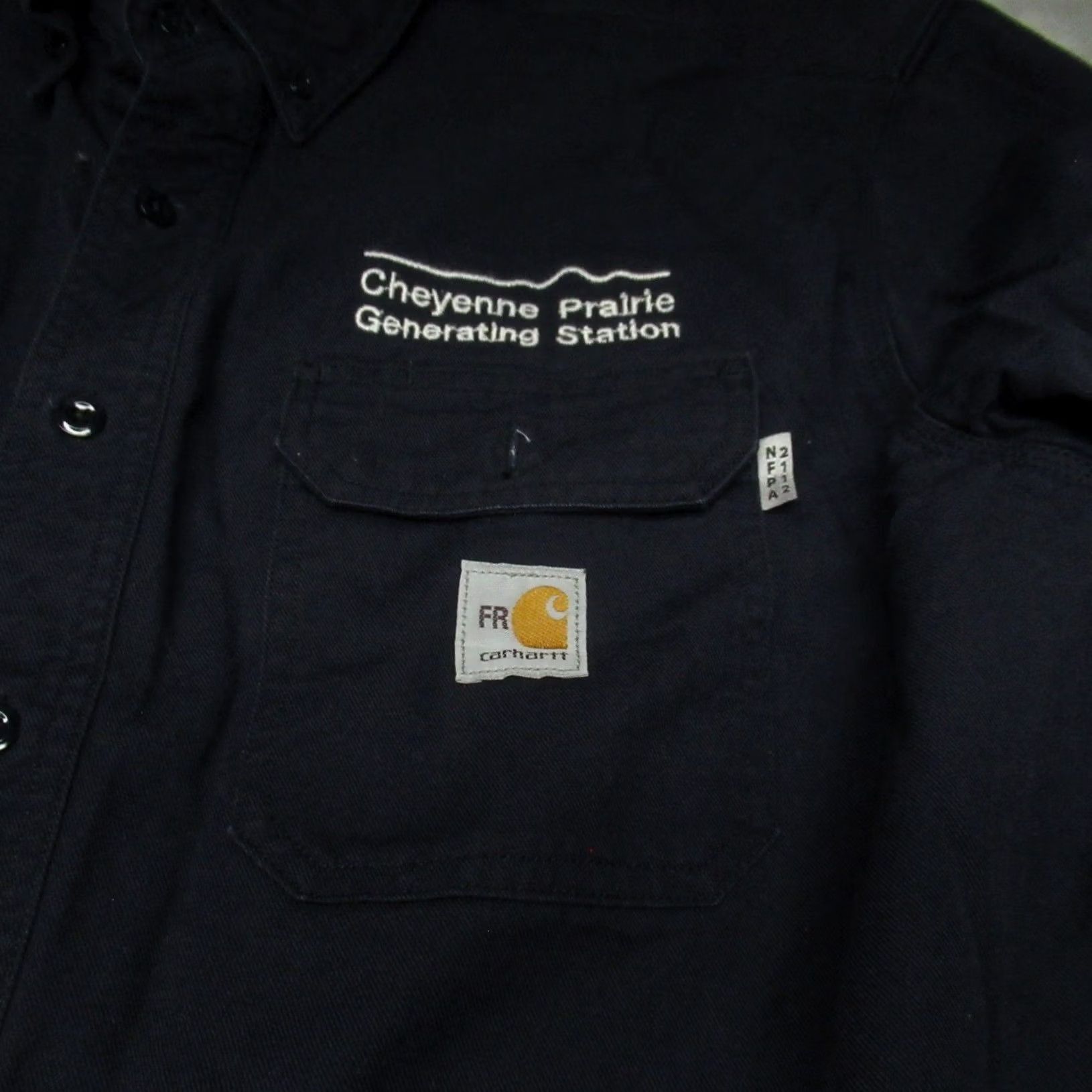 Carhartt Carhartt FR Shirt Mens XXL Tall Blue Flame Resistant Twill Long Sleeve Work LOGO Size US XXL / EU 58 / 5 - 2 Thumbnail