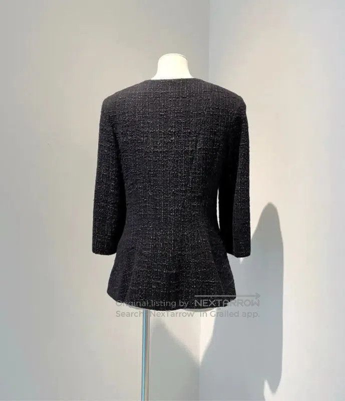 Chanel Chanel Black Cotton Blend Women's Jacket . Size S / US 4 / IT 40 - 1 Thumbnail