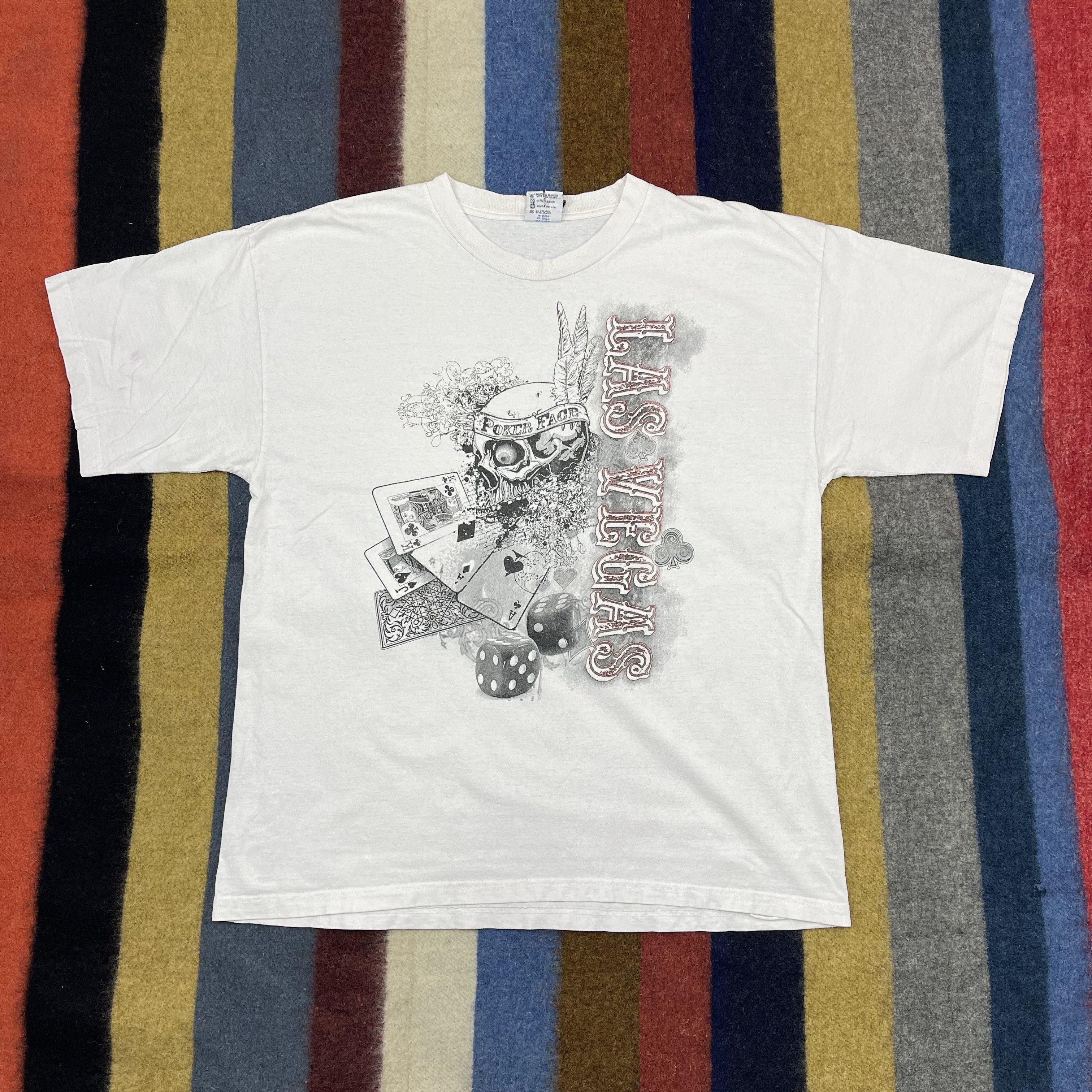 Vintage 90s Vintage POKER FACE by BAYSIDE Crew Neck T Shirt #1319/AT Size US XXL / EU 58 / 5 - 1 Thumbnail