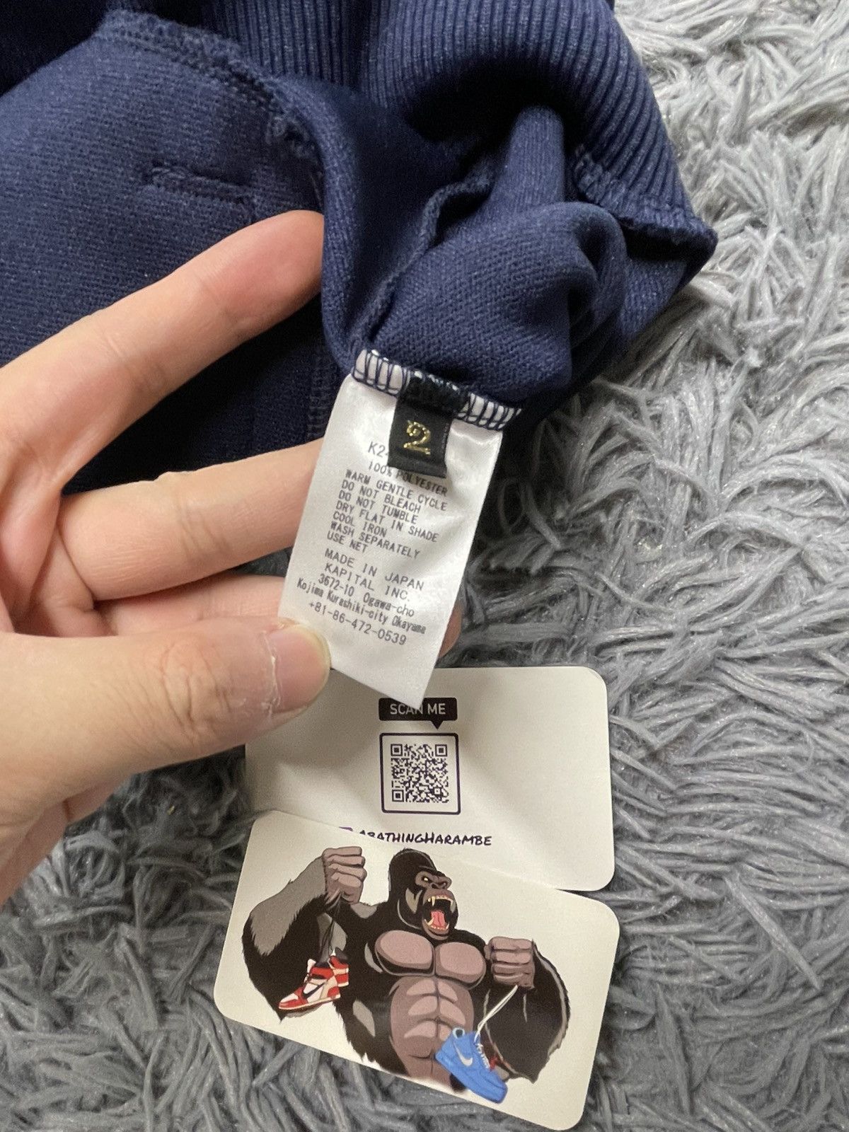 Kapital Kapital Slim-Fit Webbing-Trimmed Jersey Track Jacket Navy Size US M / EU 48-50 / 2 - 3 Thumbnail