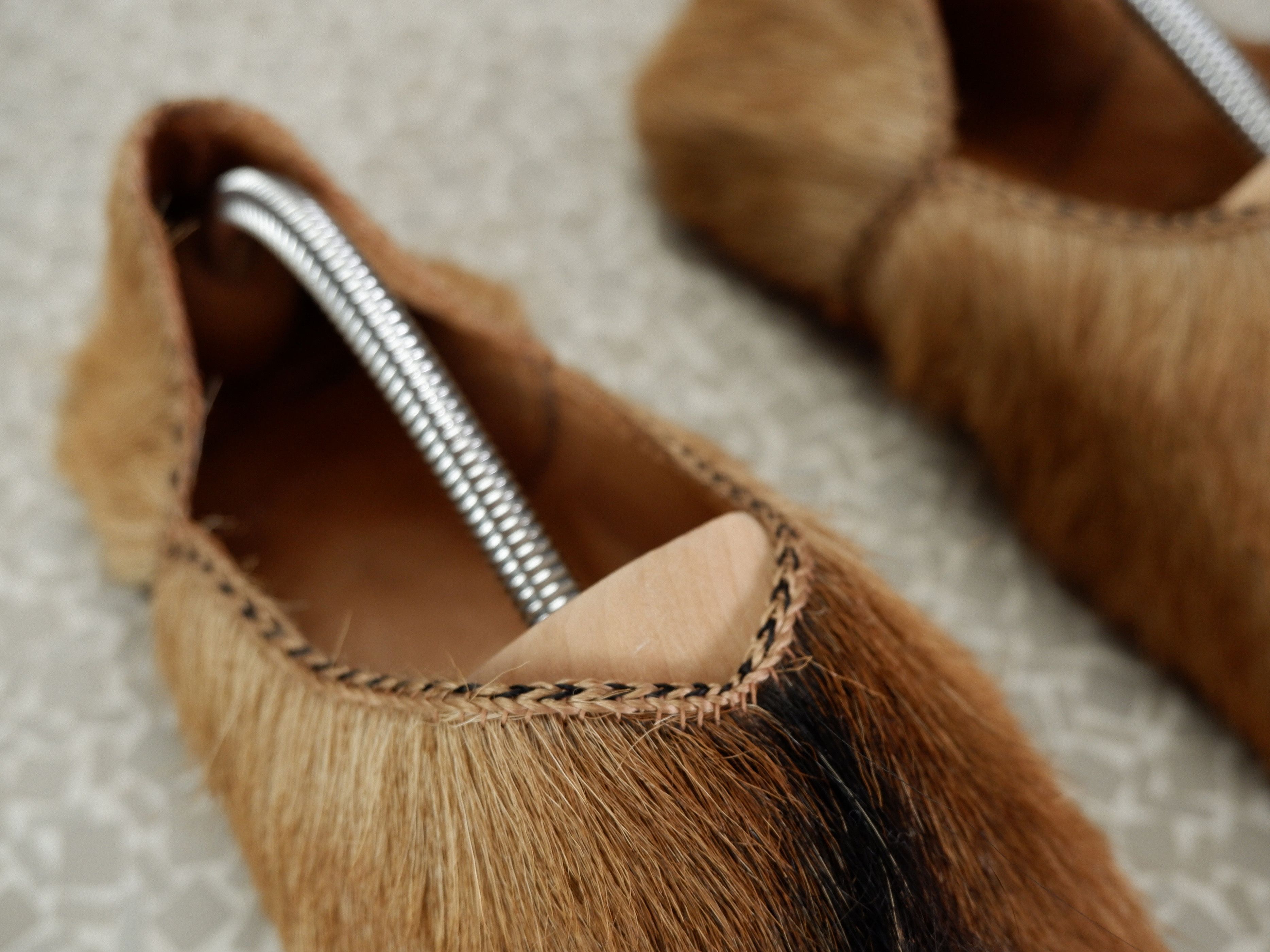 Handmade Last drop! Moroccan goat hair slippers babouche Size US 9 / EU 42 - 2 Thumbnail