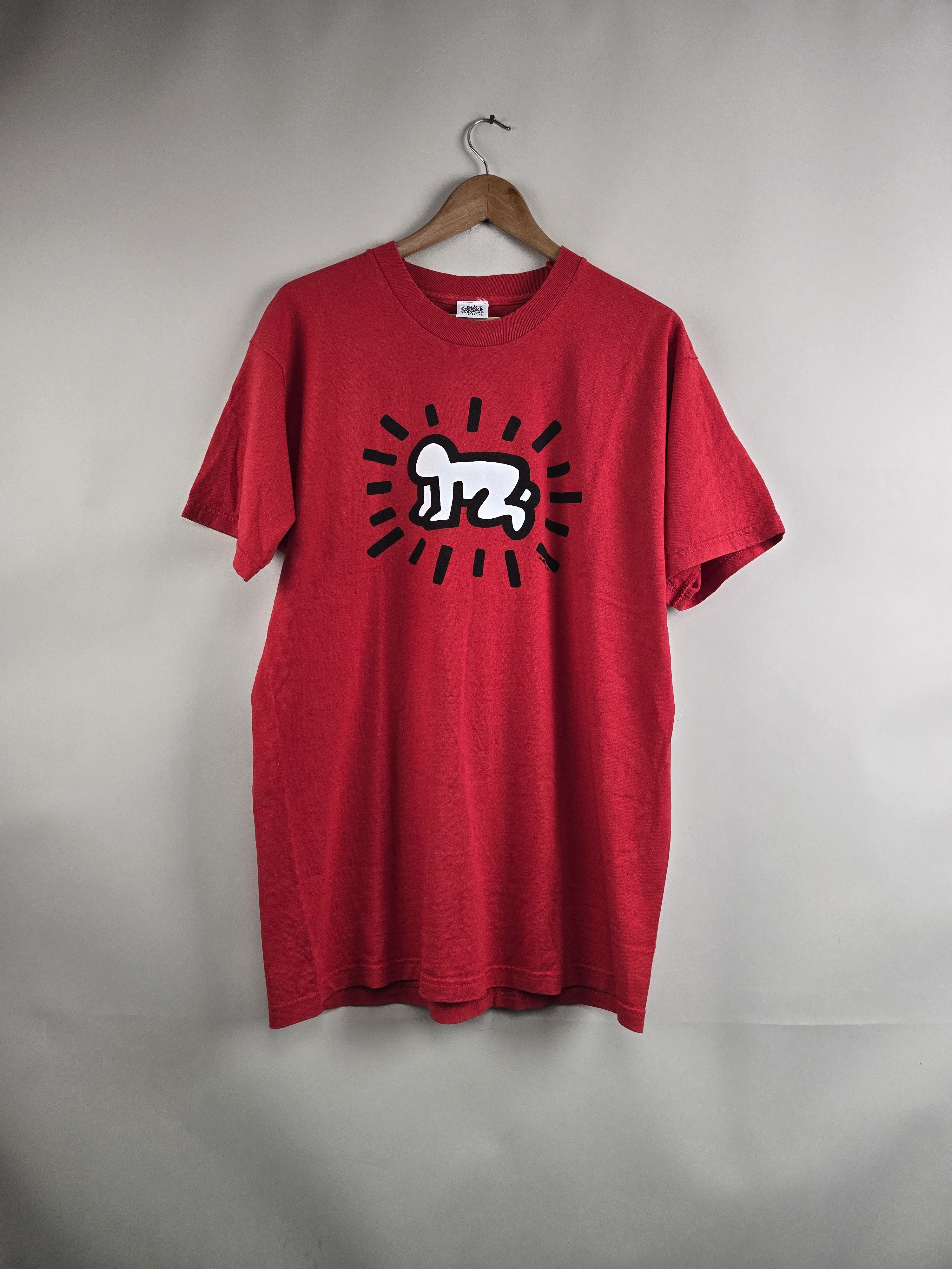 Keith Haring × Vintage 80s Keith Haring Baby Pop Shop Art Tee L 21" 31" Size US L / EU 52-54 / 3 - 1 Thumbnail
