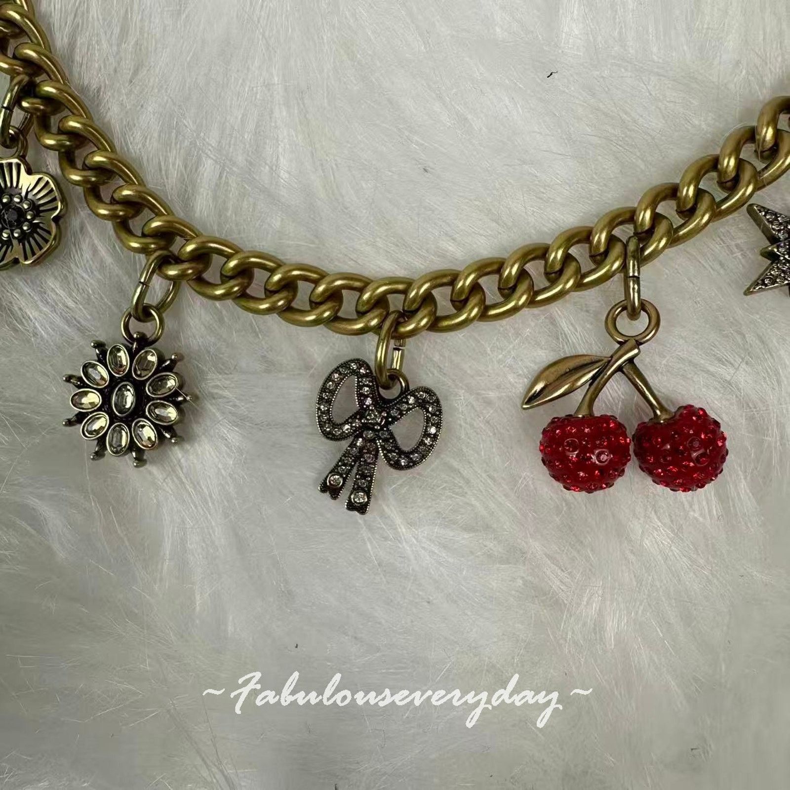 Coach Coach Crystal Motif Chain Bag Charm CCX41 NWT Size ONE SIZE - 4 Thumbnail