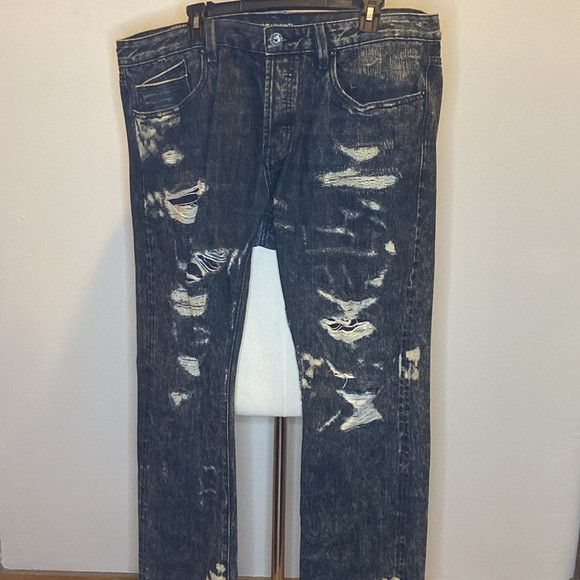 Cult Of Individuality Cult of Individuality Black and White Distressed Denim Jeans Size US 38 / EU 54 - 3 Thumbnail