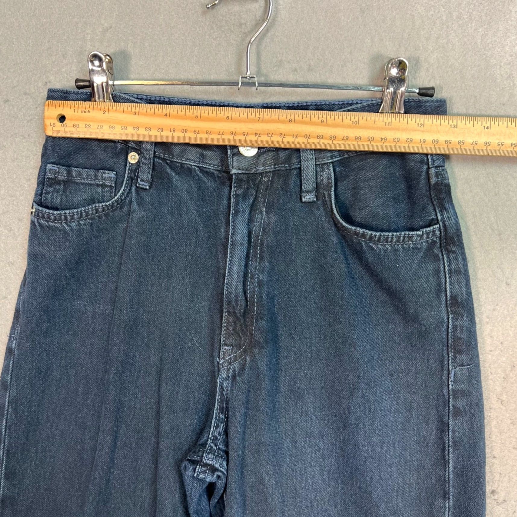 Zara Zara Womens High-Waist Straight Leg Jeans Size 0 Blue Denim 90s Size 25" / US 0 / IT 36 - 5 Thumbnail